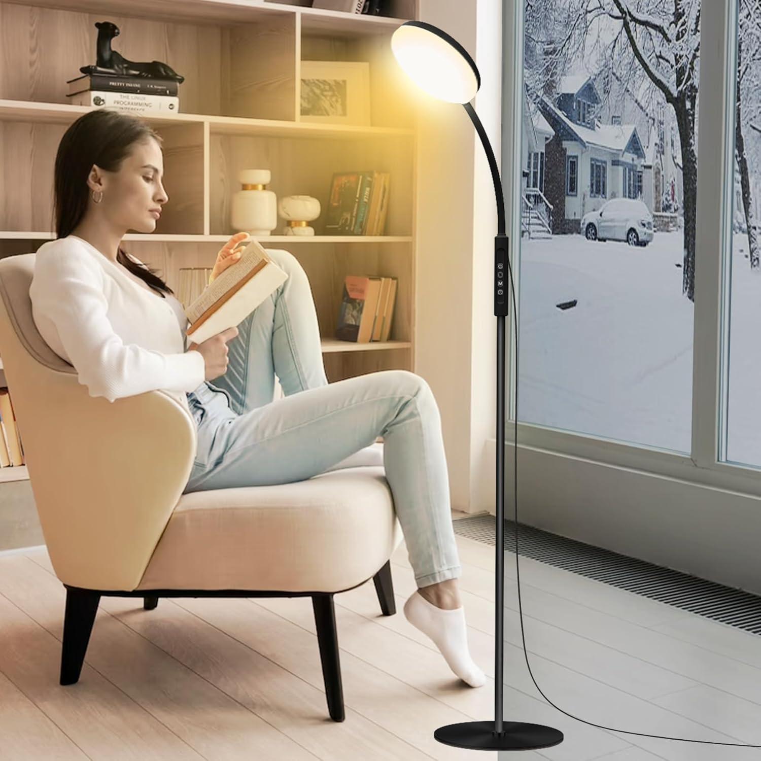 Lámpara de Pie LED Mojimdo 20000 Lux Regulable con Temporizador