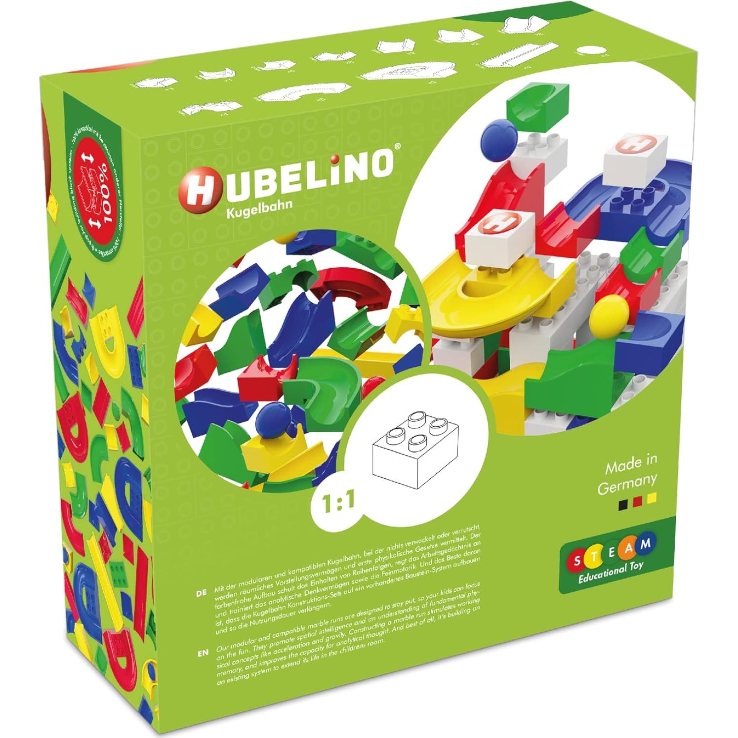 Juego de Carrera de Canicas Hubelino 55 Piezas - Hecho en Alemania