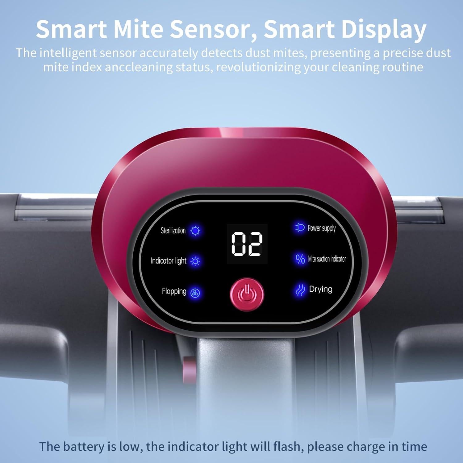 Aspiradora de Cama Zerzuo 500W Portátil Inalámbrica HEPA