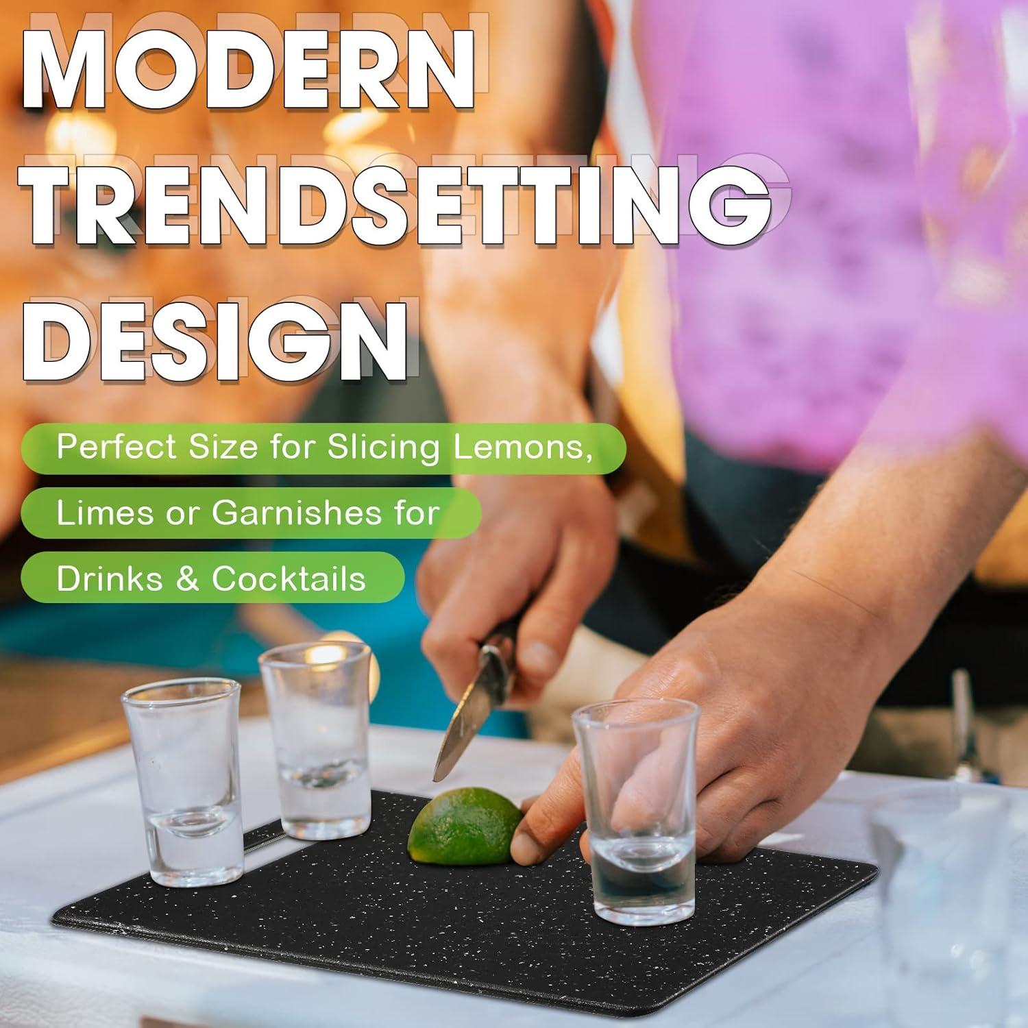 Juego de 2 Tablas de Cortar Lounsweer 25x15 cm Plástico Negro