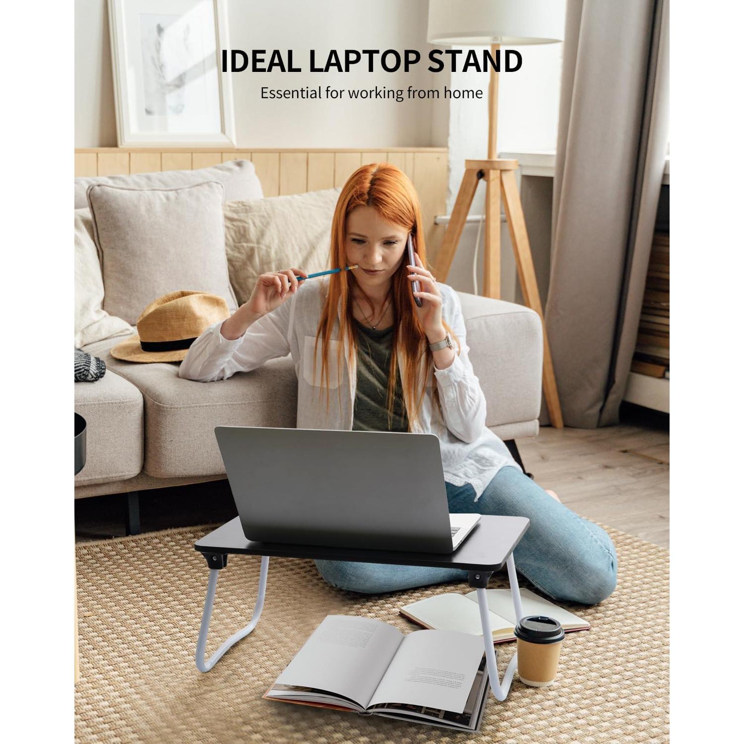 Mesa de Regazo Plegable Ruxury Soporte para Laptop Negro