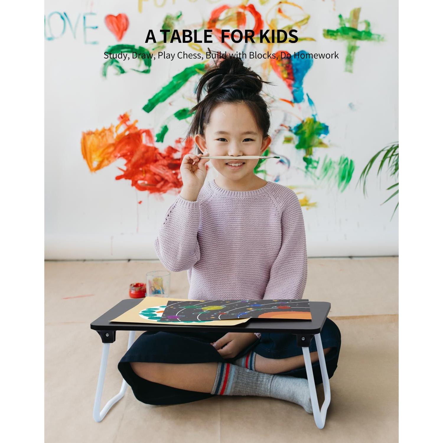 Mesa de Regazo Plegable Ruxury Soporte para Laptop Negro