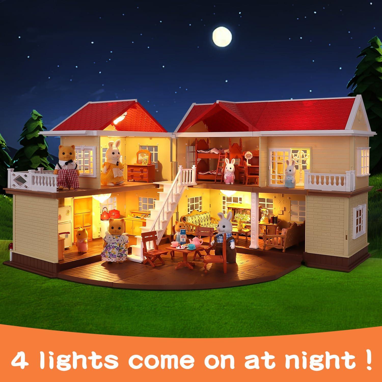 Casa de Muñecas BananMelon BM con Muebles y Luces