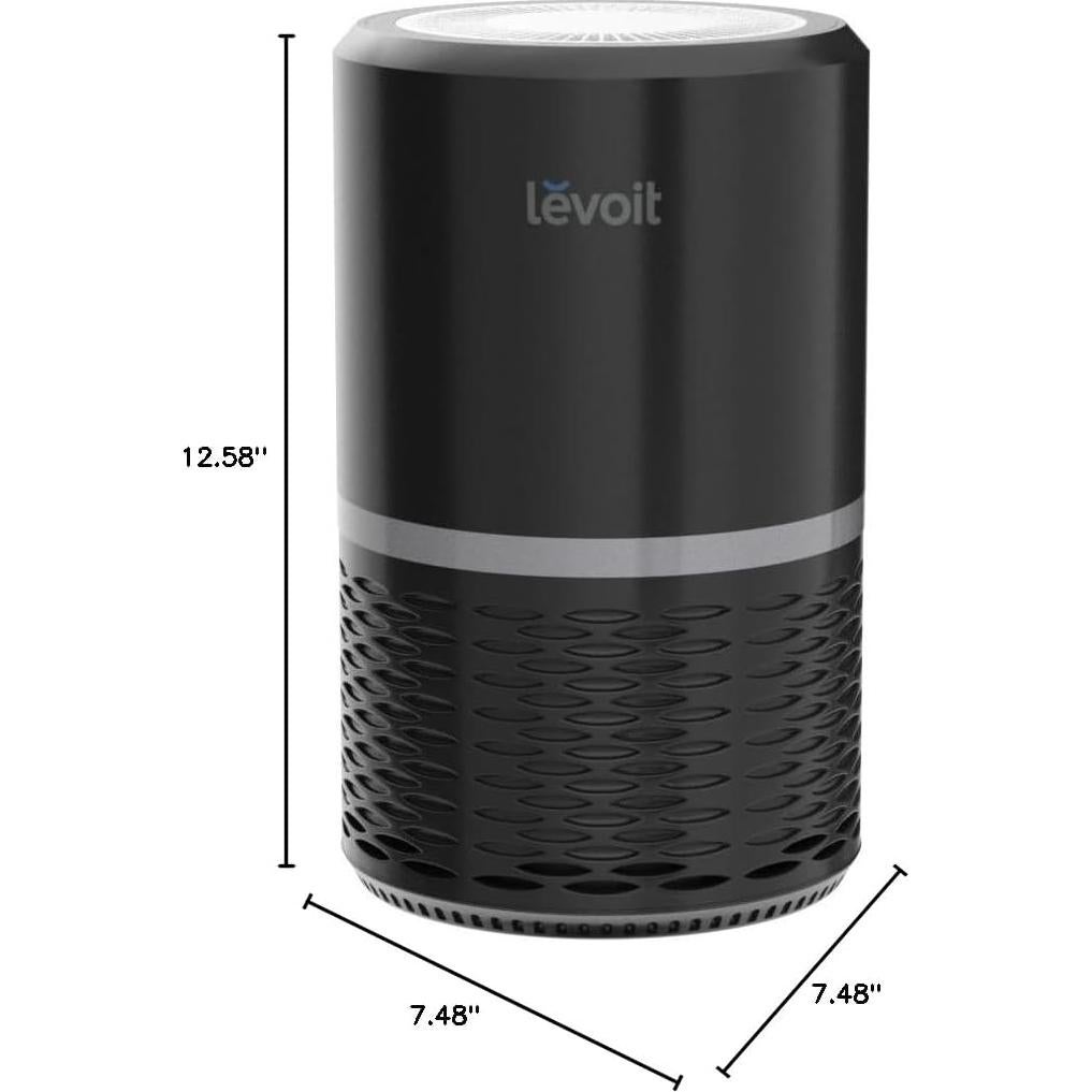 Purificador de Aire LEVOIT LV-H132, Filtro HEPA, 24.2 m², Negro