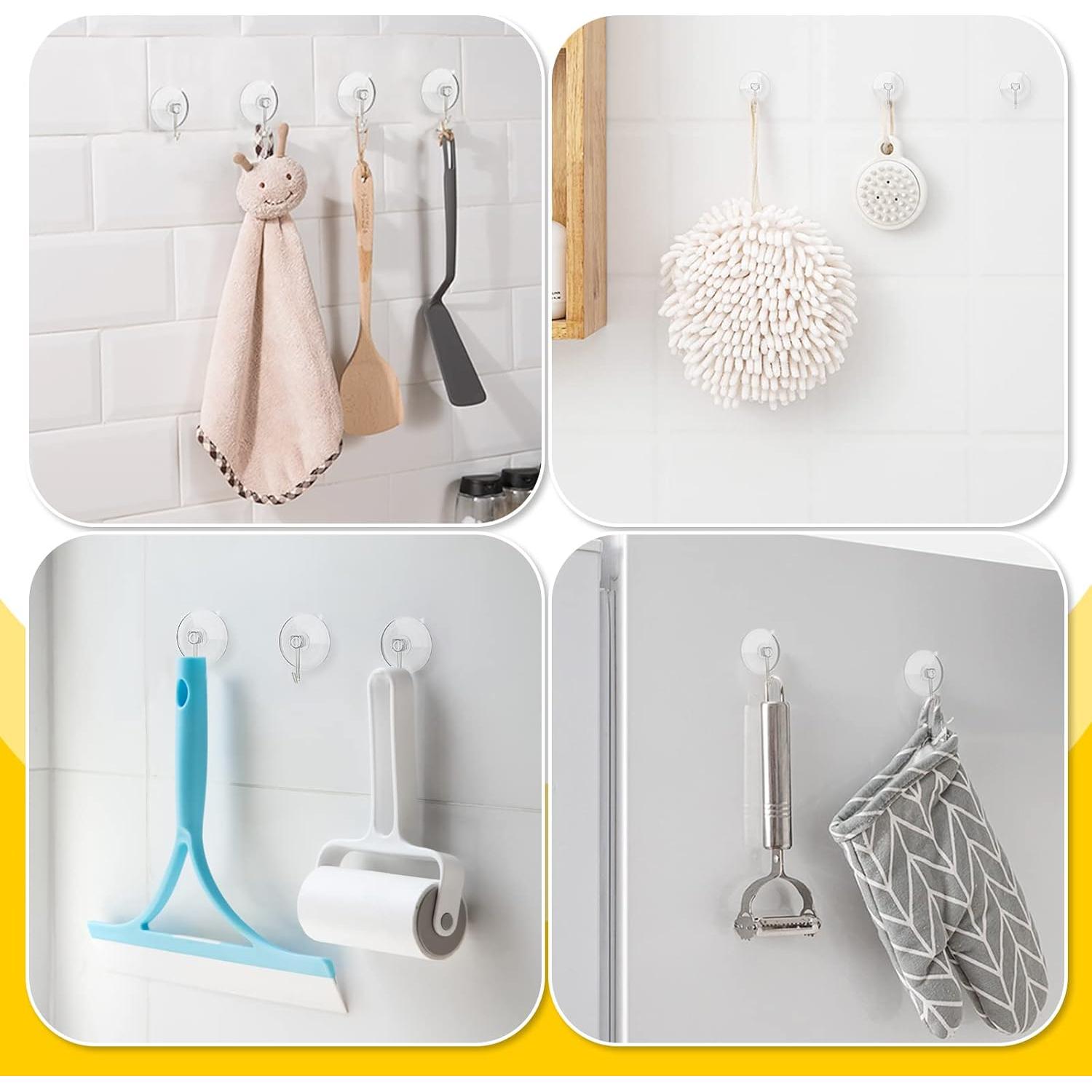 Ganchos de Ventosa HangerSpace 8 Piezas 3.18 kg Transparentes