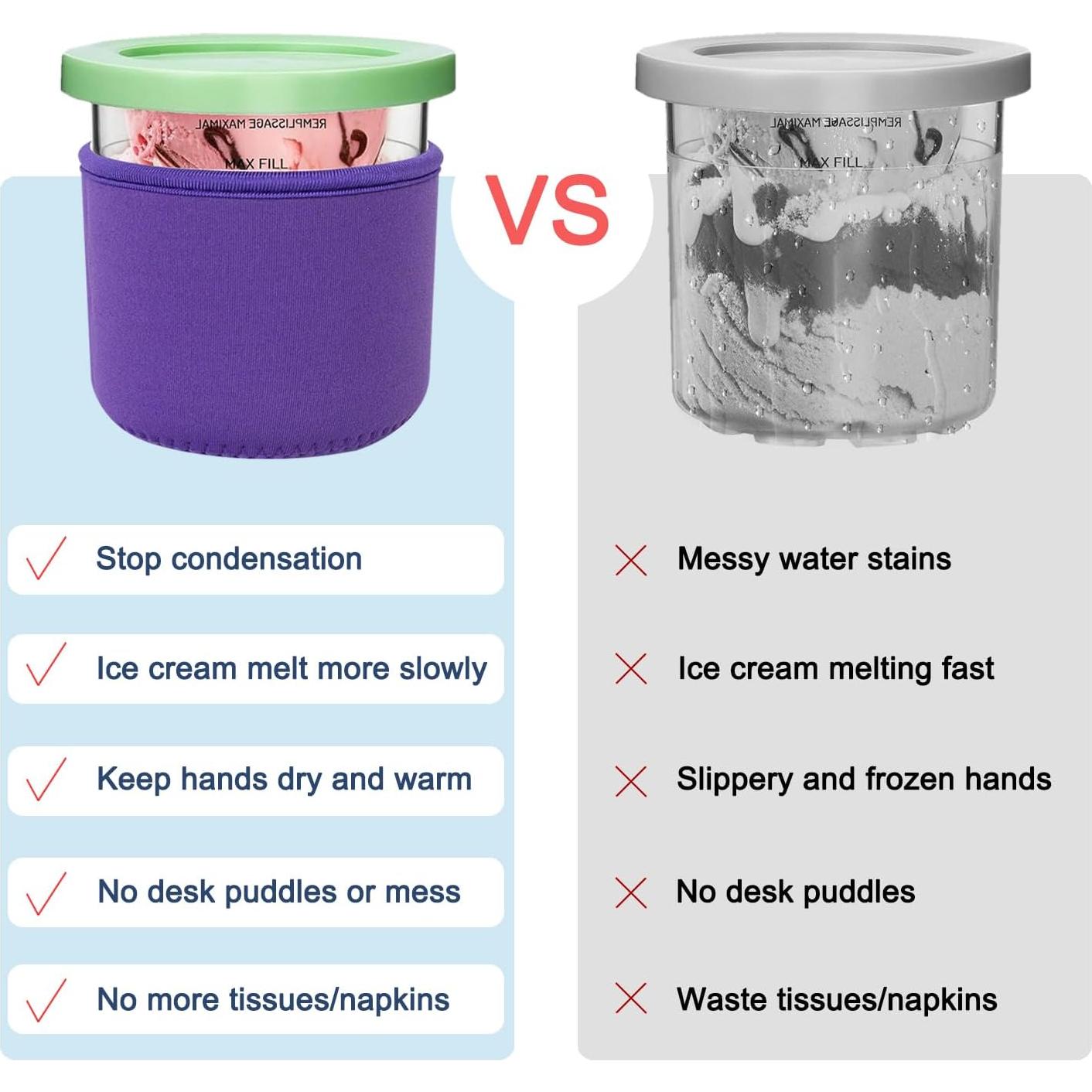 Mangas Aislantes Reutilizables Ninja Creami 16oz - 4 Piezas