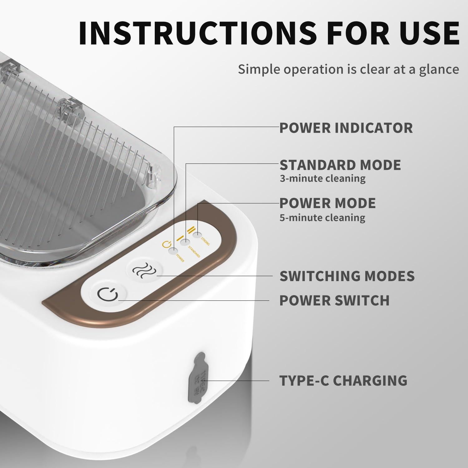 Limpiador Ultrasónico IFTHFOUR Profesional 48KHz Recargable