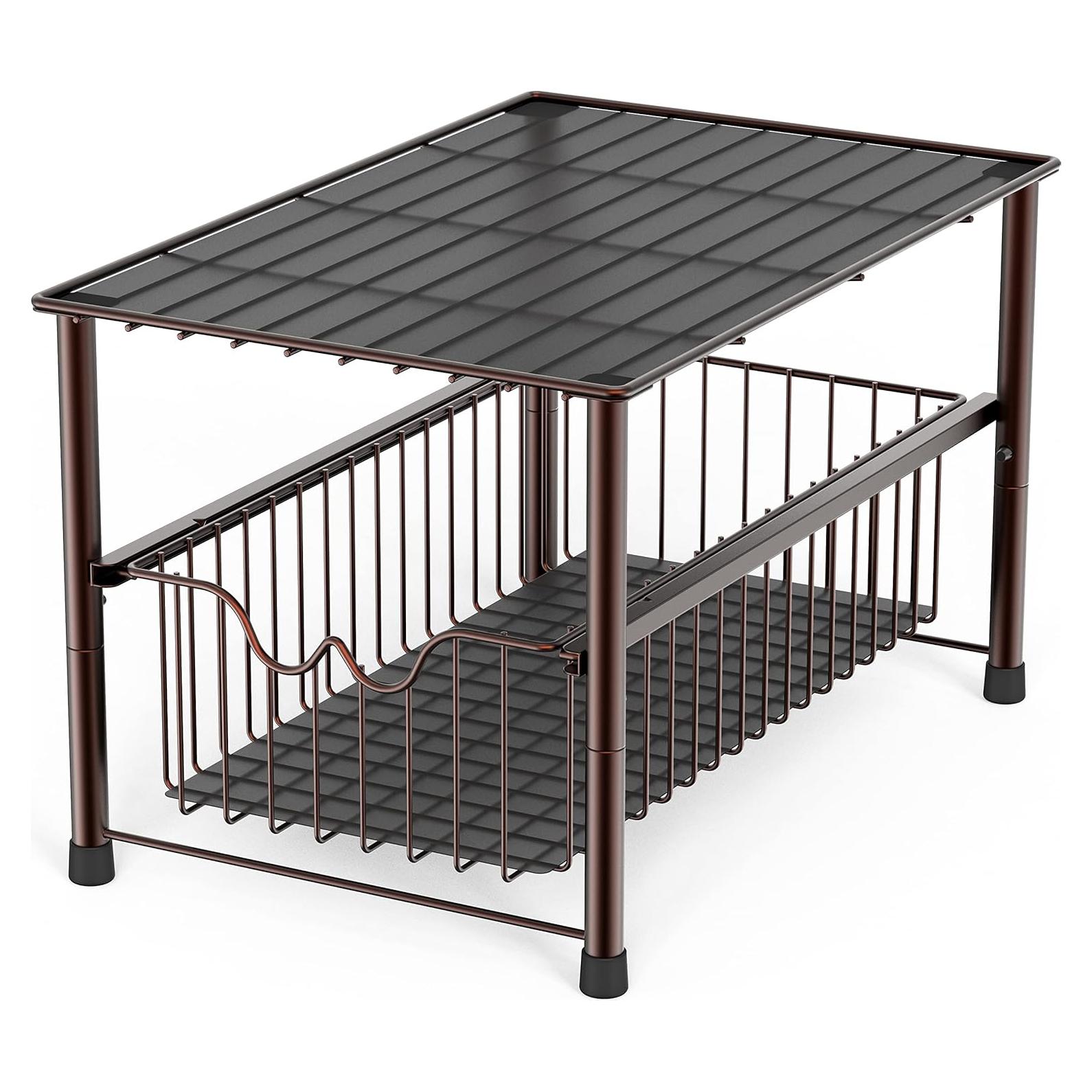 Organizador Apilable Deco Brothers para Fregadero con Canasta Deslizante