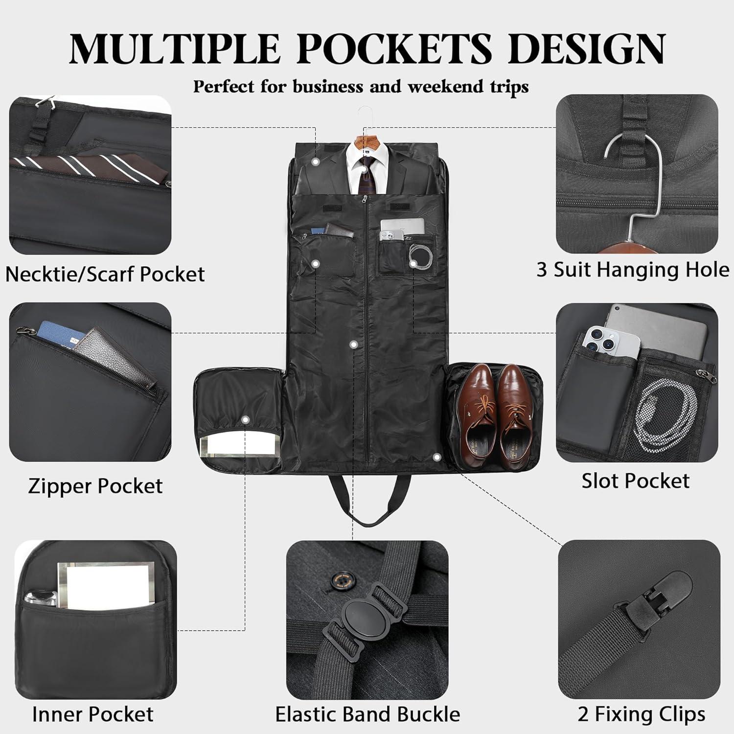 Bolsa de Ropa Duffle 2 en 1 XL Negra - Garment001