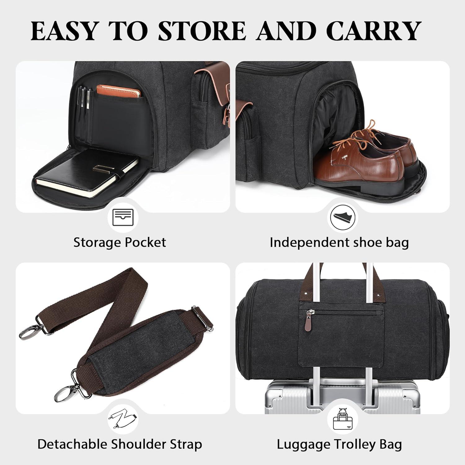 Bolsa de Ropa Duffle 2 en 1 XL Negra - Garment001