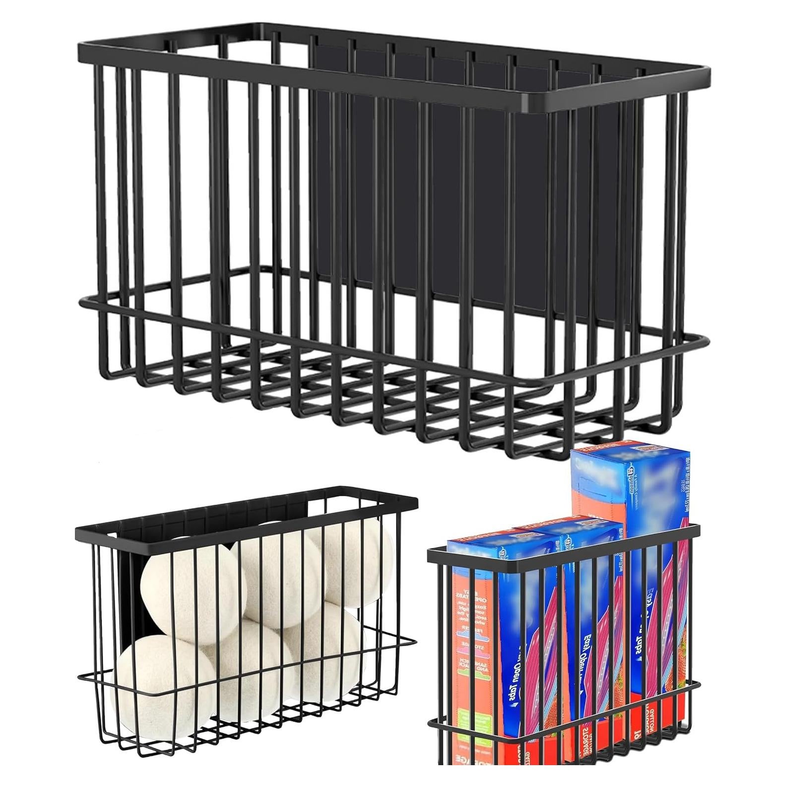 Cesta Magnética Buyyyit para Refrigerador 26x9x15cm con Ganchos