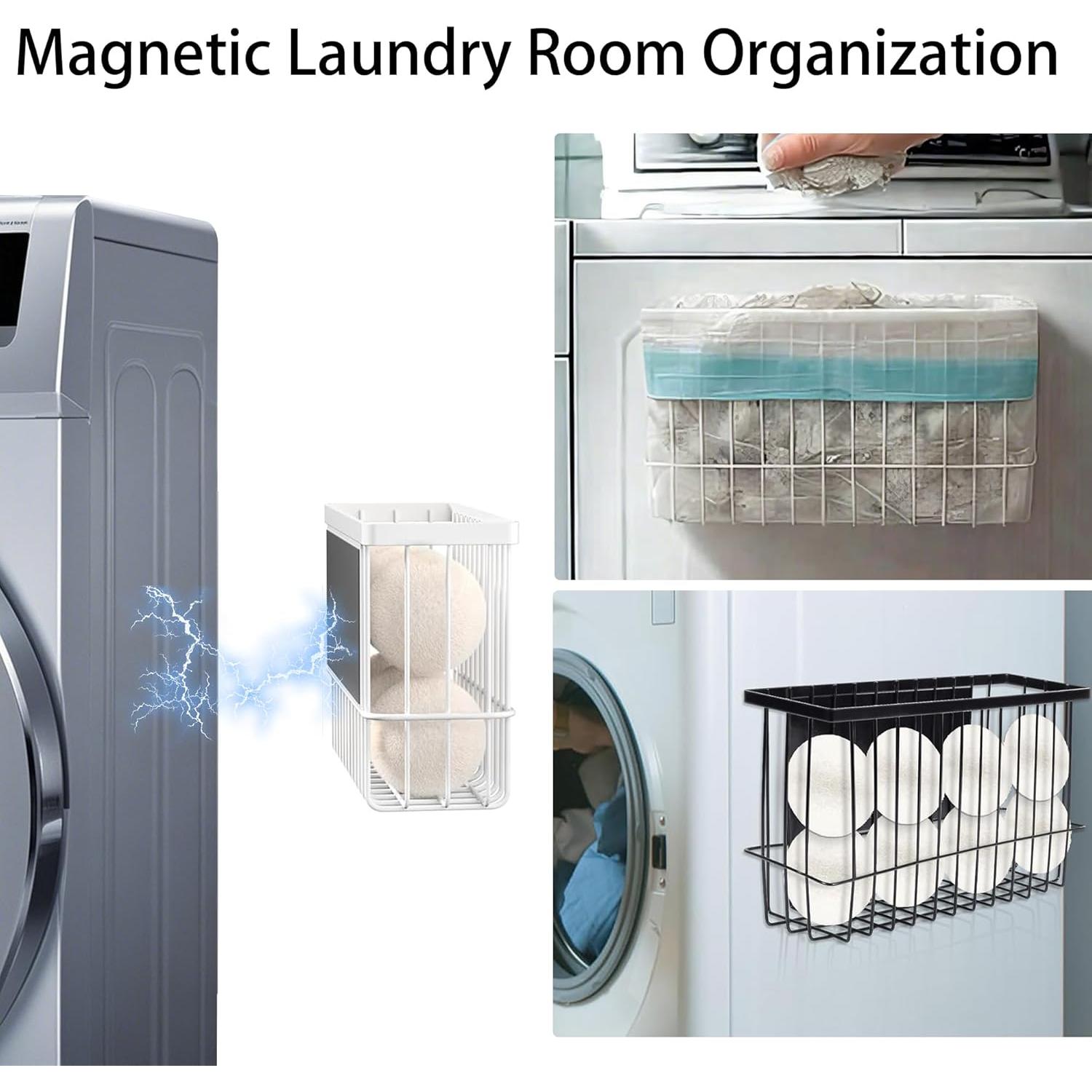 Cesta Magnética Buyyyit para Refrigerador 26x9x15cm con Ganchos