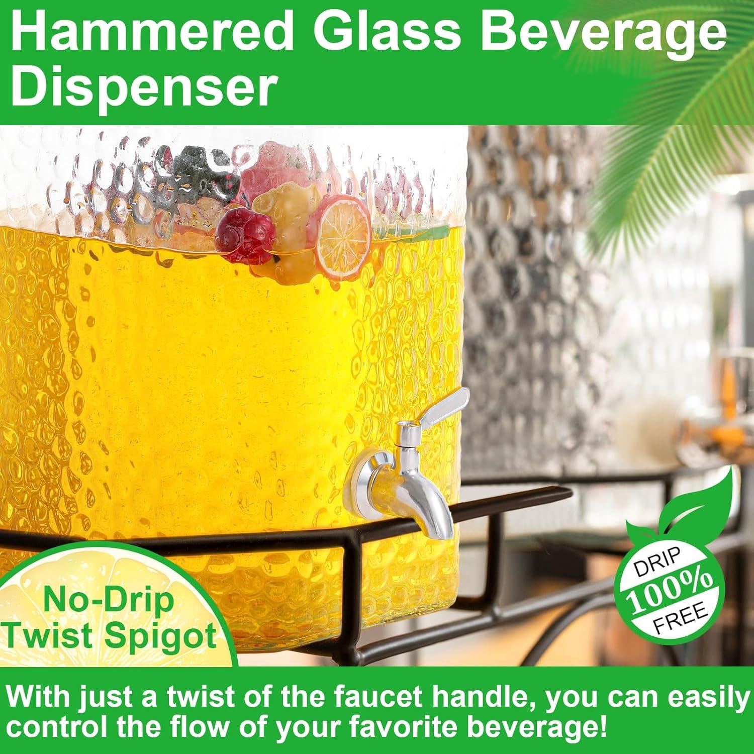 Dispensador de Agua de Vidrio 9.46L Tiangrid con Grifo Inoxidable