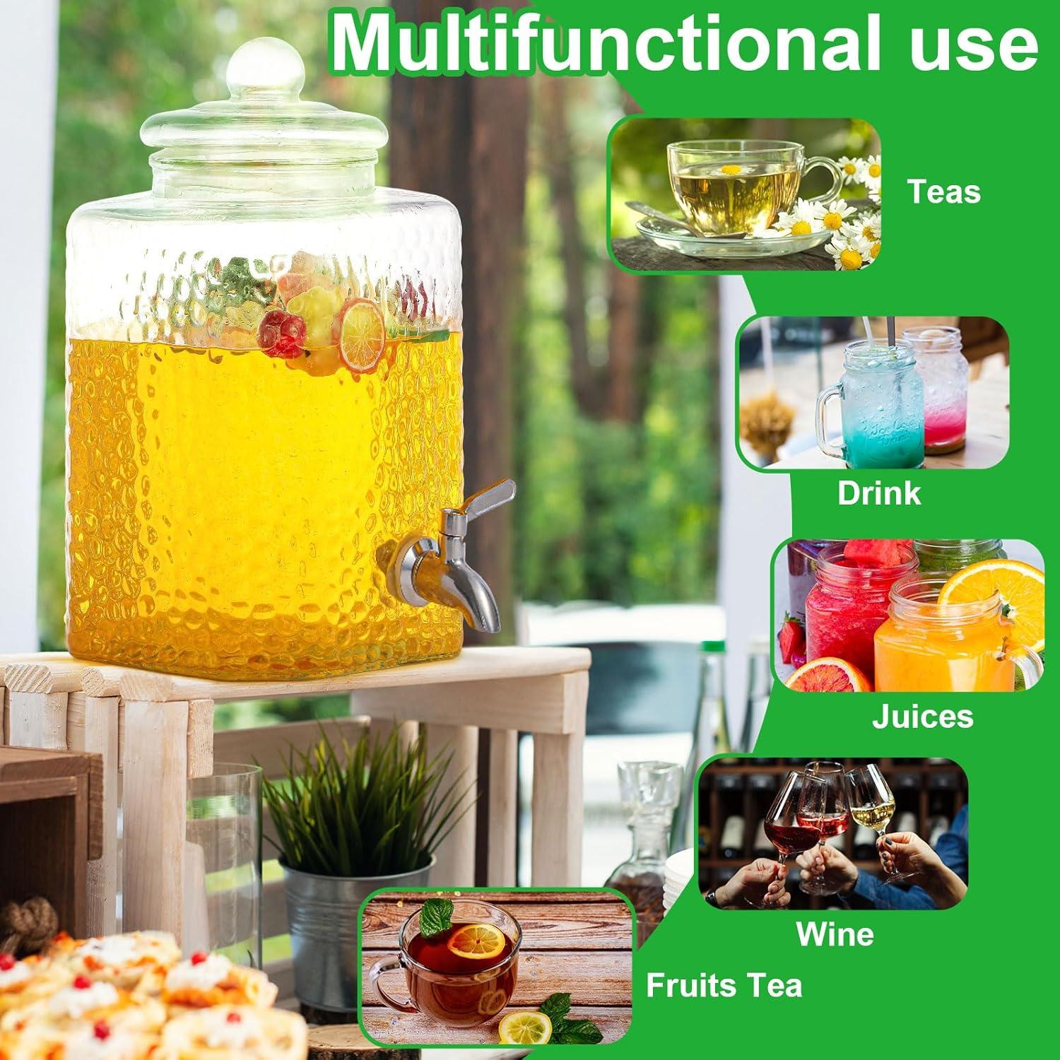 Dispensador de Agua de Vidrio 9.46L Tiangrid con Grifo Inoxidable