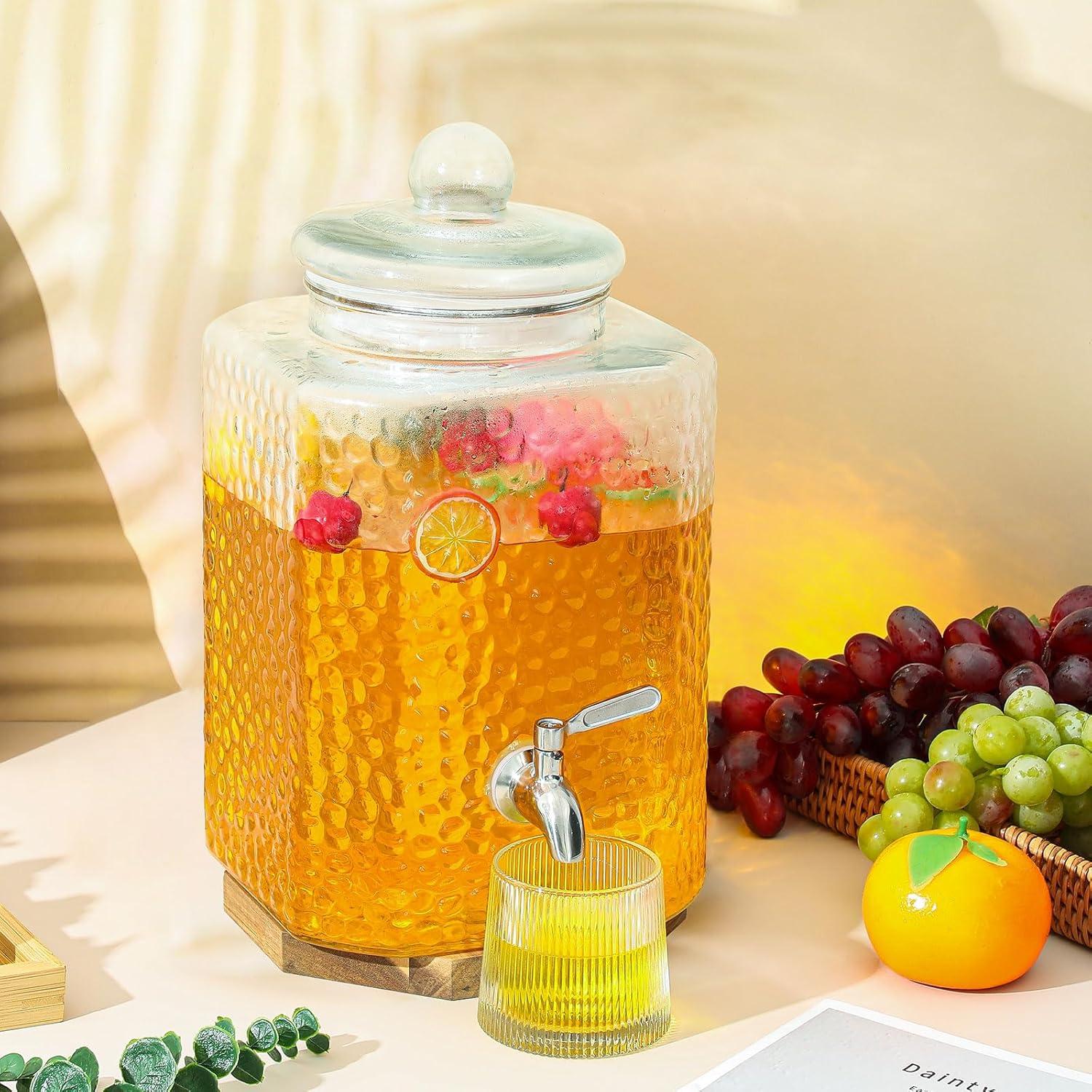 Dispensador de Agua de Vidrio 9.46L Tiangrid con Grifo Inoxidable