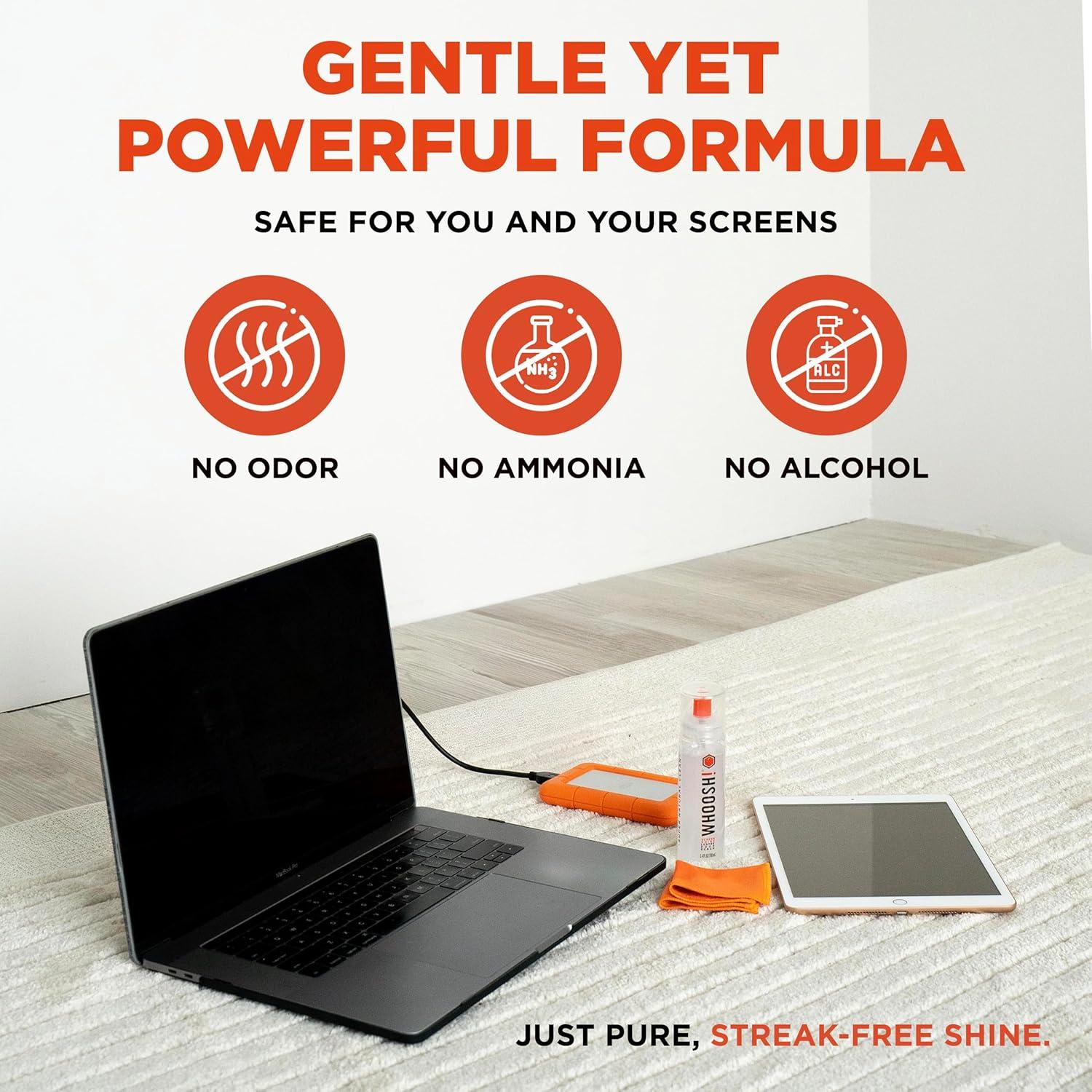 Limpiador de Pantalla WHOOSH! Duo - 100 ml + 9 ml con Paños