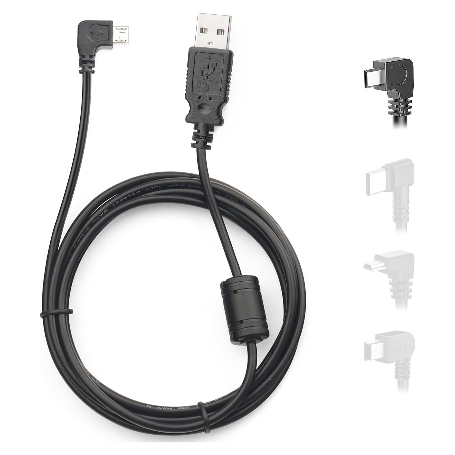 Cable de Alimentación Micro USB 3.5mm para Dash Cam YQMAJIM 0.91m