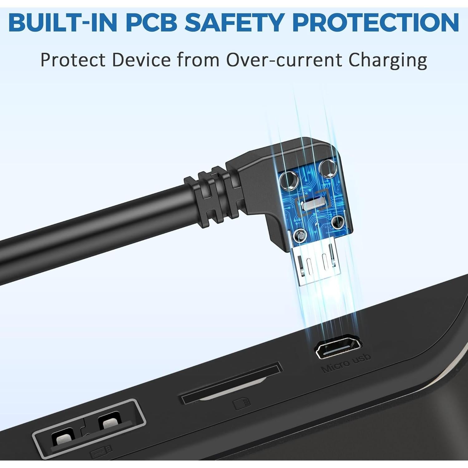 Cable de Alimentación Micro USB 3.5mm para Dash Cam YQMAJIM 0.91m