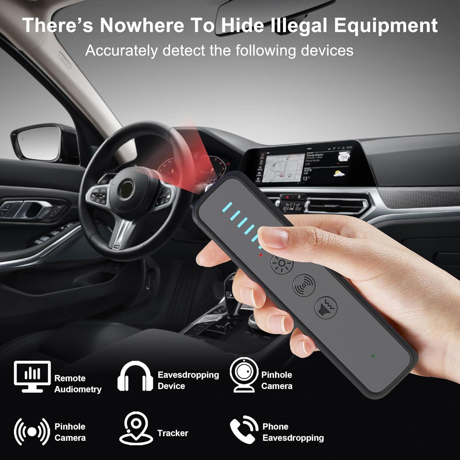 Detector de Cámaras Ocultas ZHENHAN S600 - Portátil, 10m, 30h