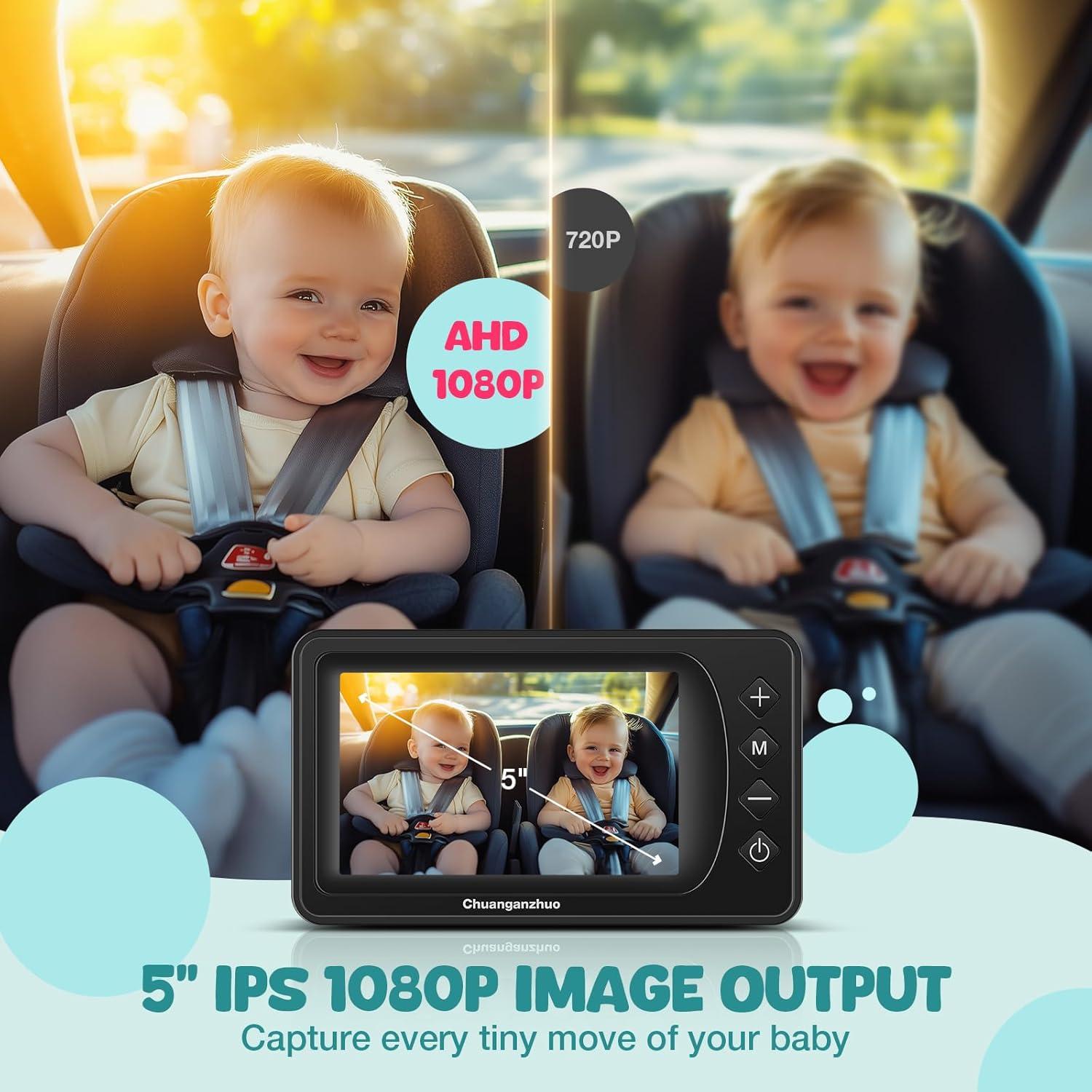 Cámara de Auto para Bebés Chuanganzhuo S100U 5" AHD 1080P