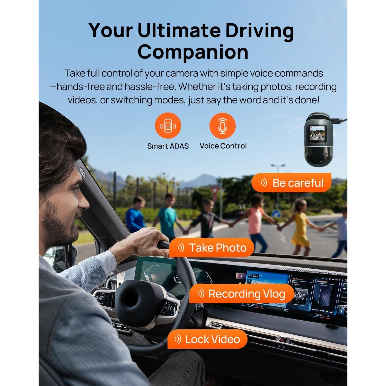 Cámara de tablero 70mai X800 4K delantera y trasera con AI