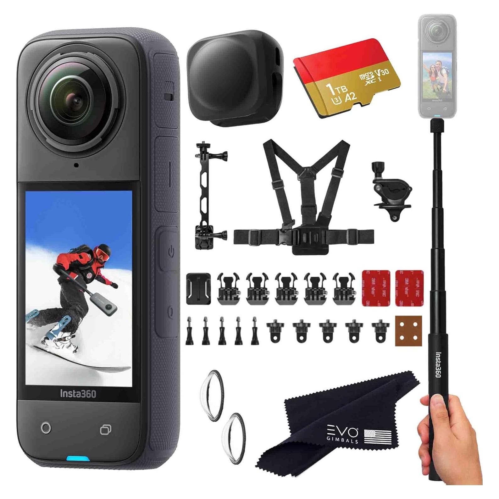 Cámara de Acción 360 Insta360 X4 8K a Prueba de Agua Negro