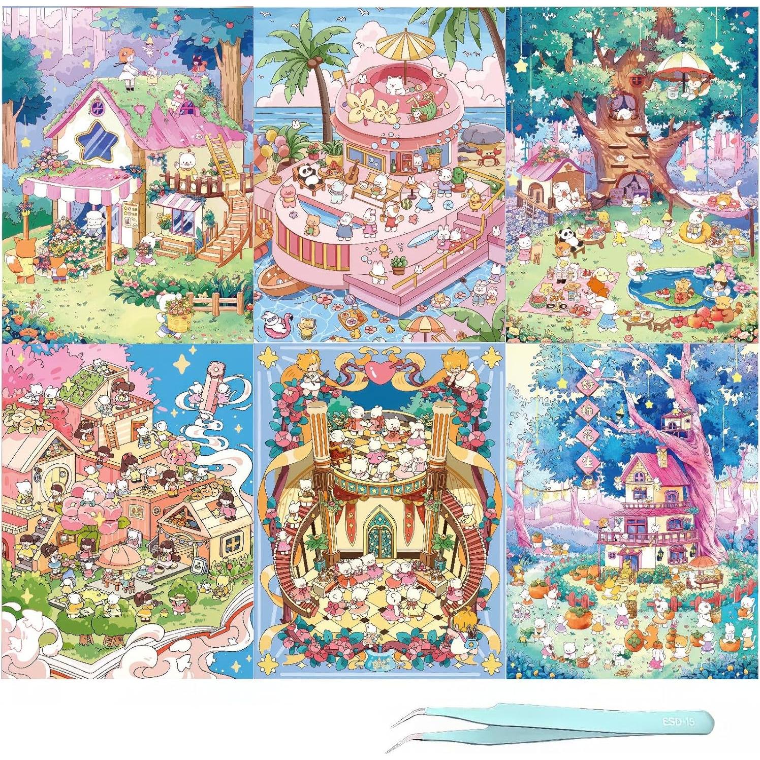 Kit de Stickers 3D DIY SSNLNBF - 6 Escenas Creativas para Decorar