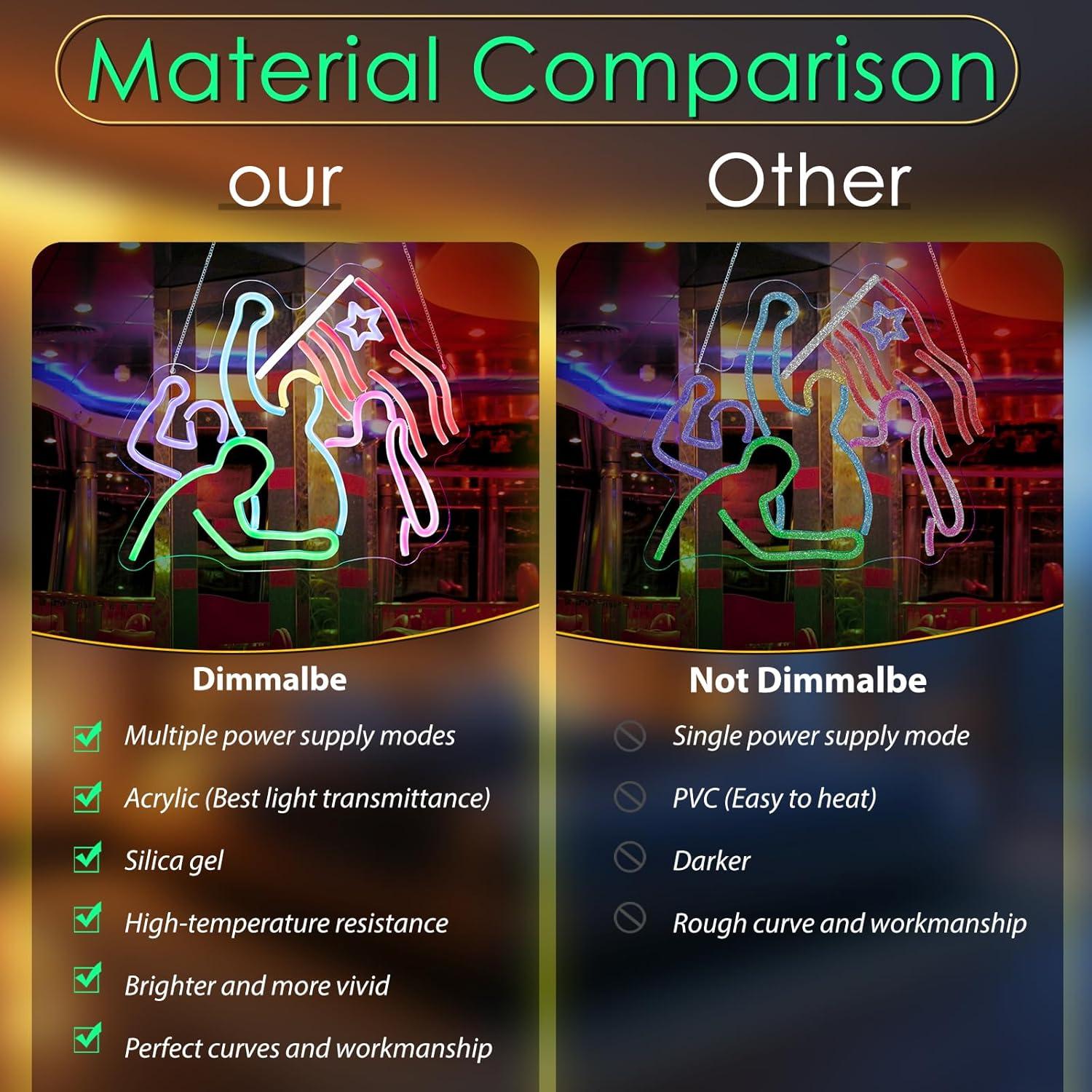 Luz LED Neon Donald Trum Lucha 36.83x32cm Decoración