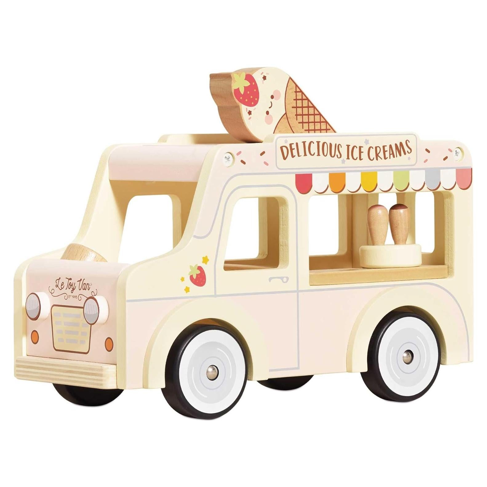 Furgoneta de Helados Le Toy Van - Madera Rosa 16.6x30.7cm