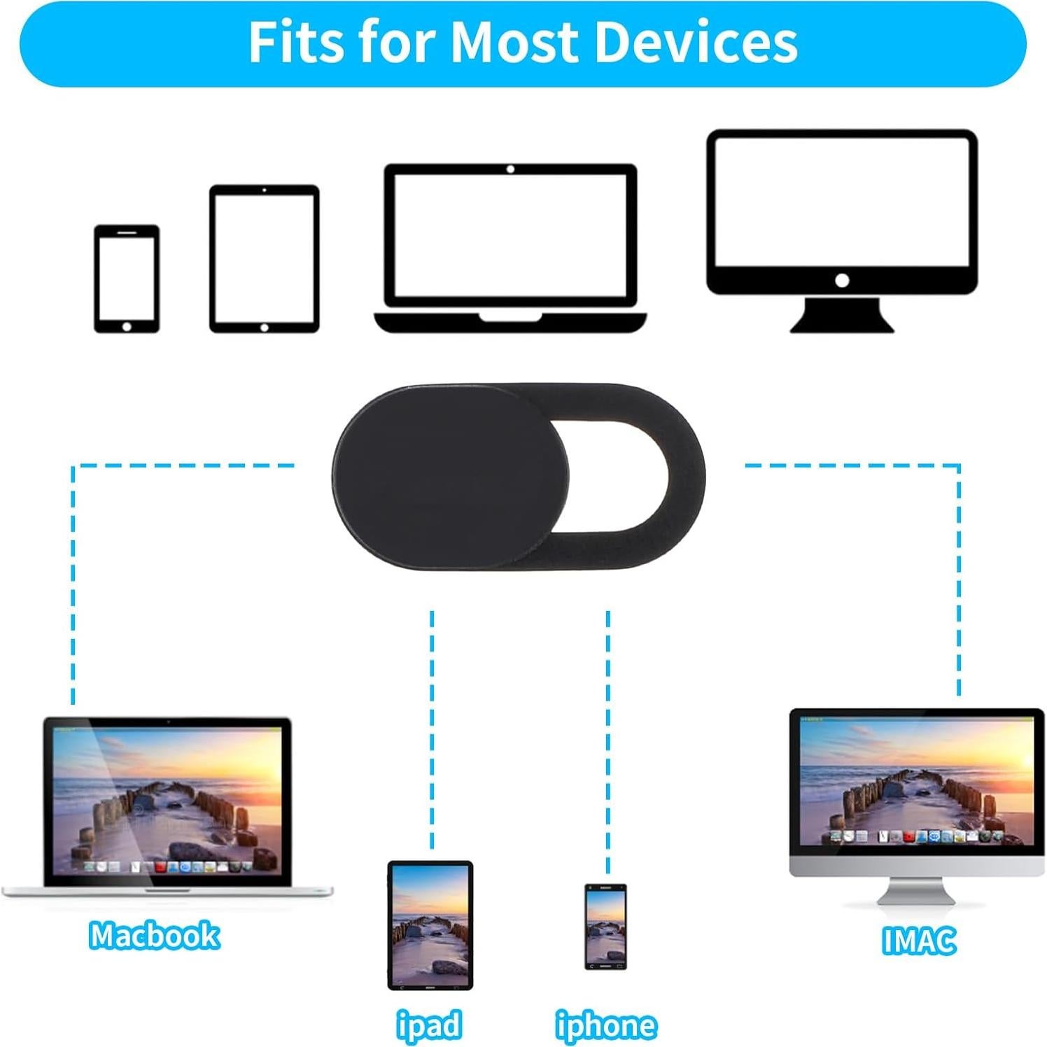 Cubierta de Webcam Deslizante AOZUO 8PCS Protección Privacidad