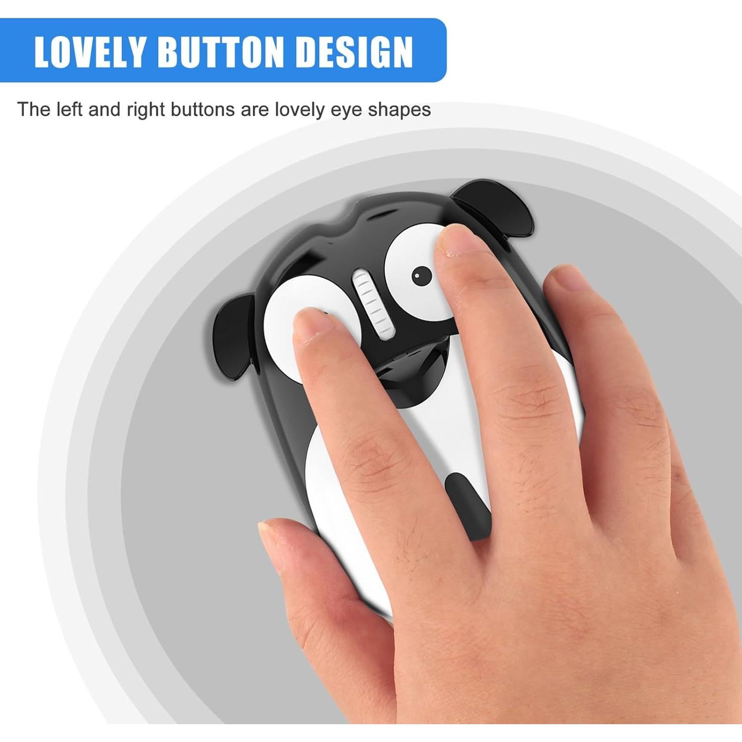 Ratón Inalámbrico Recargable FLY WAY Negro 2.4GHz para Niños