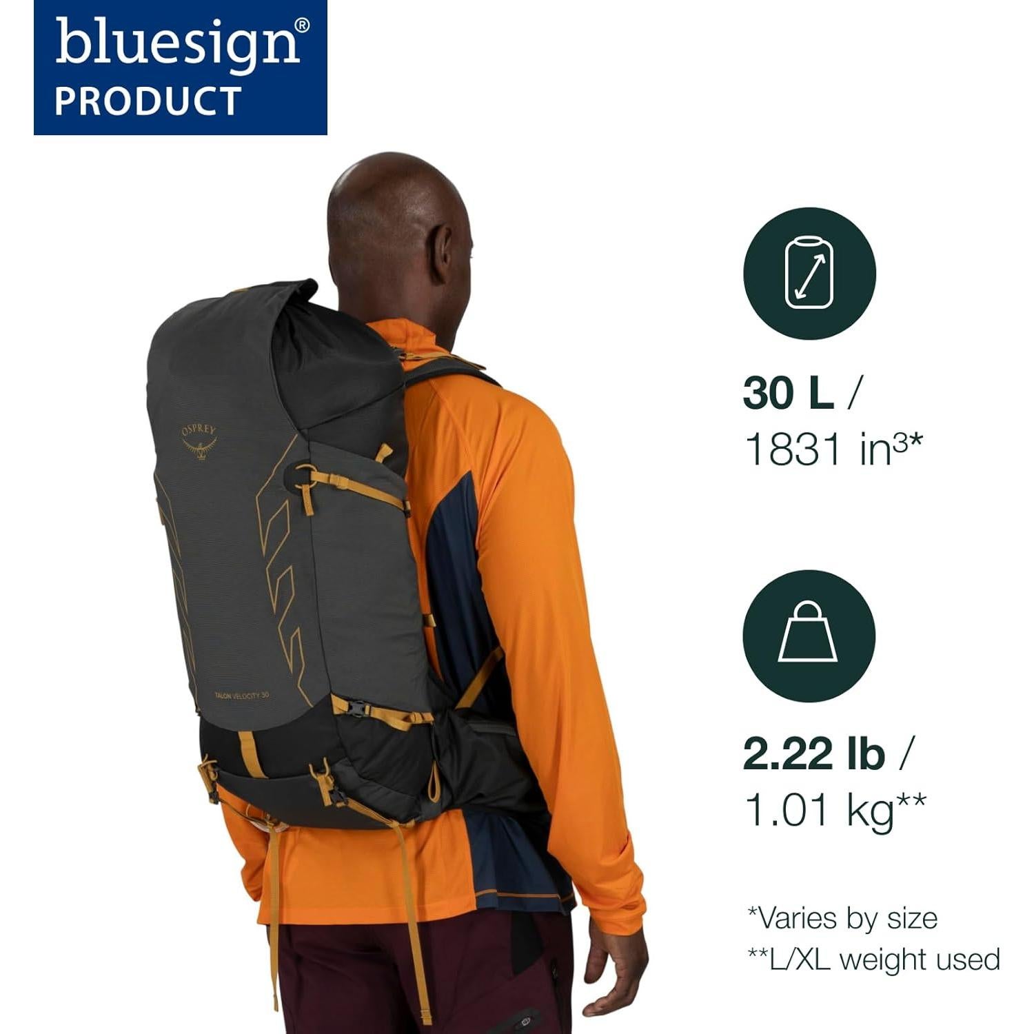 Mochila de Senderismo Osprey Talon Velocity 30L Gris S/M