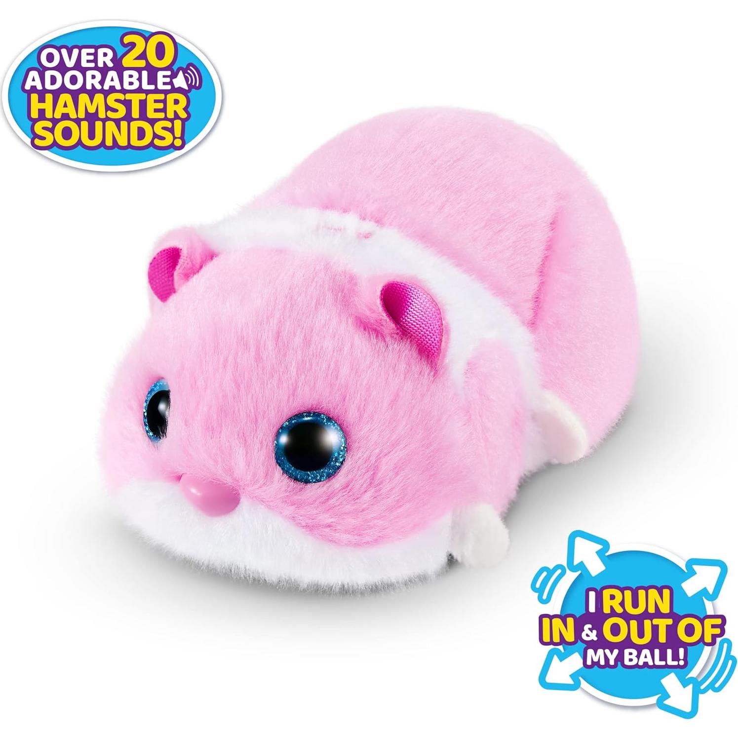 Hamster Electrónico ZURU Rosa 20+ Sonidos Interactivos