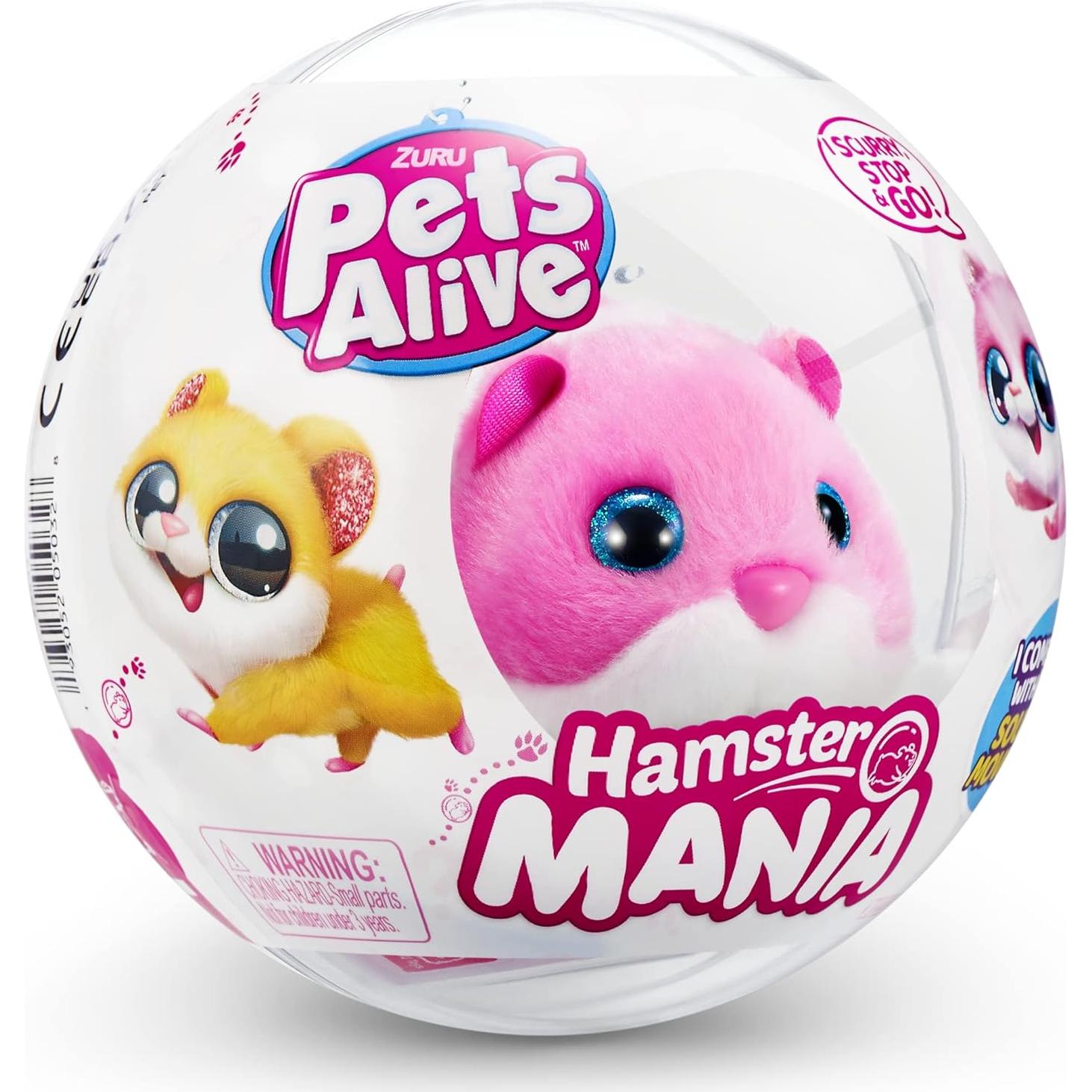 Hamster Electrónico ZURU Rosa 20+ Sonidos Interactivos