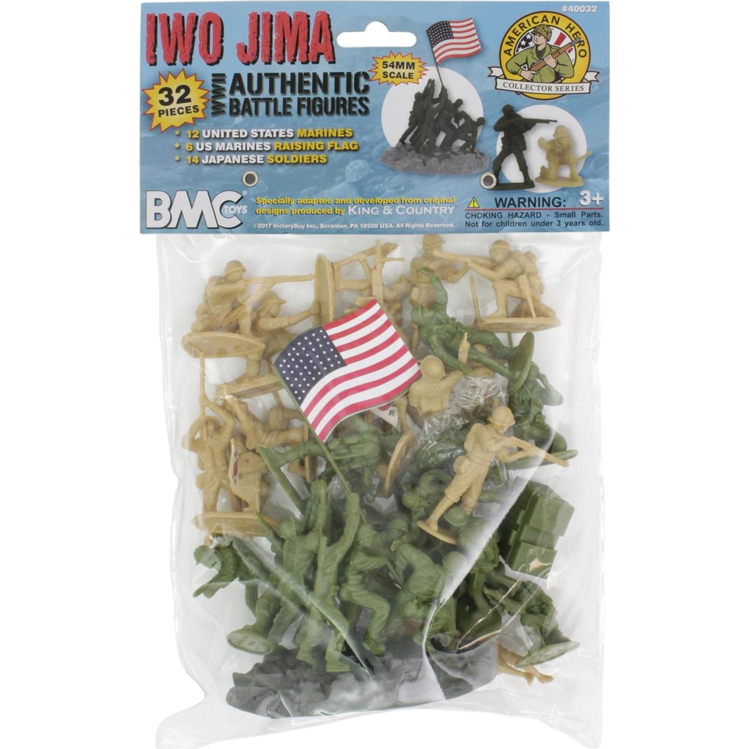 Figuras de Soldados BMC WW2 Iwo Jima - 32 Piezas