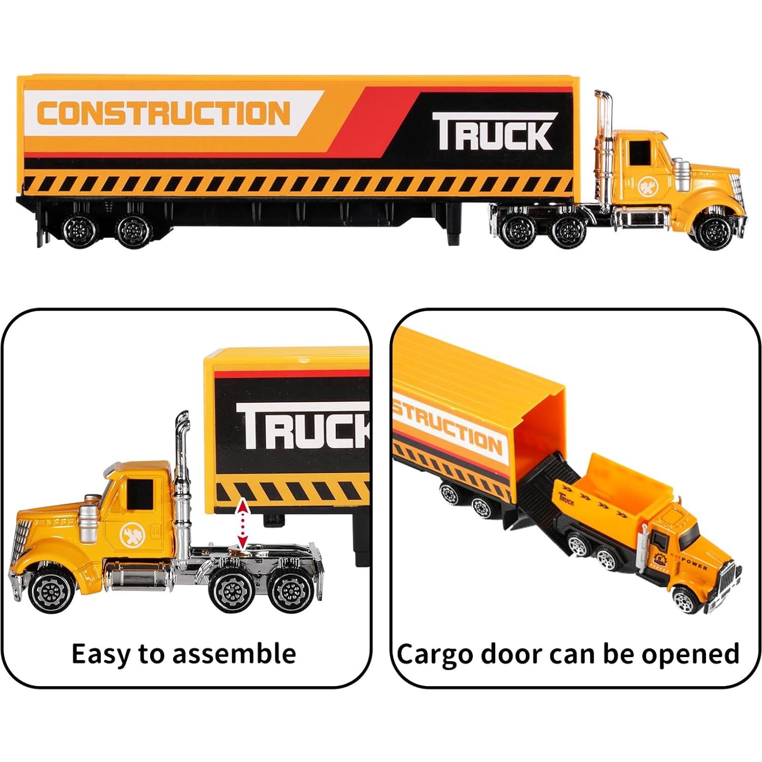 Juego de Vehículos de Construcción TEMI con Alfombrilla 33x22.9cm