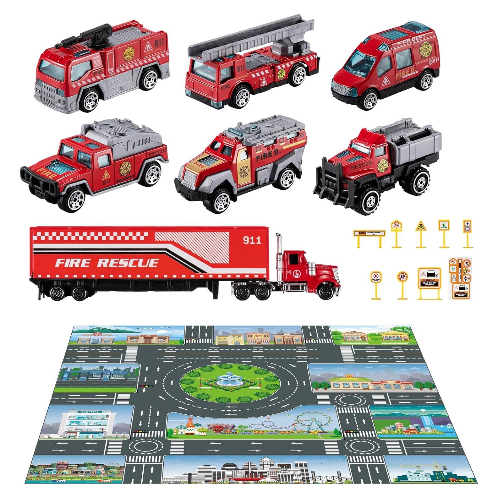 Conjunto de Juguetes de Rescate TEMI con Alfombrilla 81x68cm