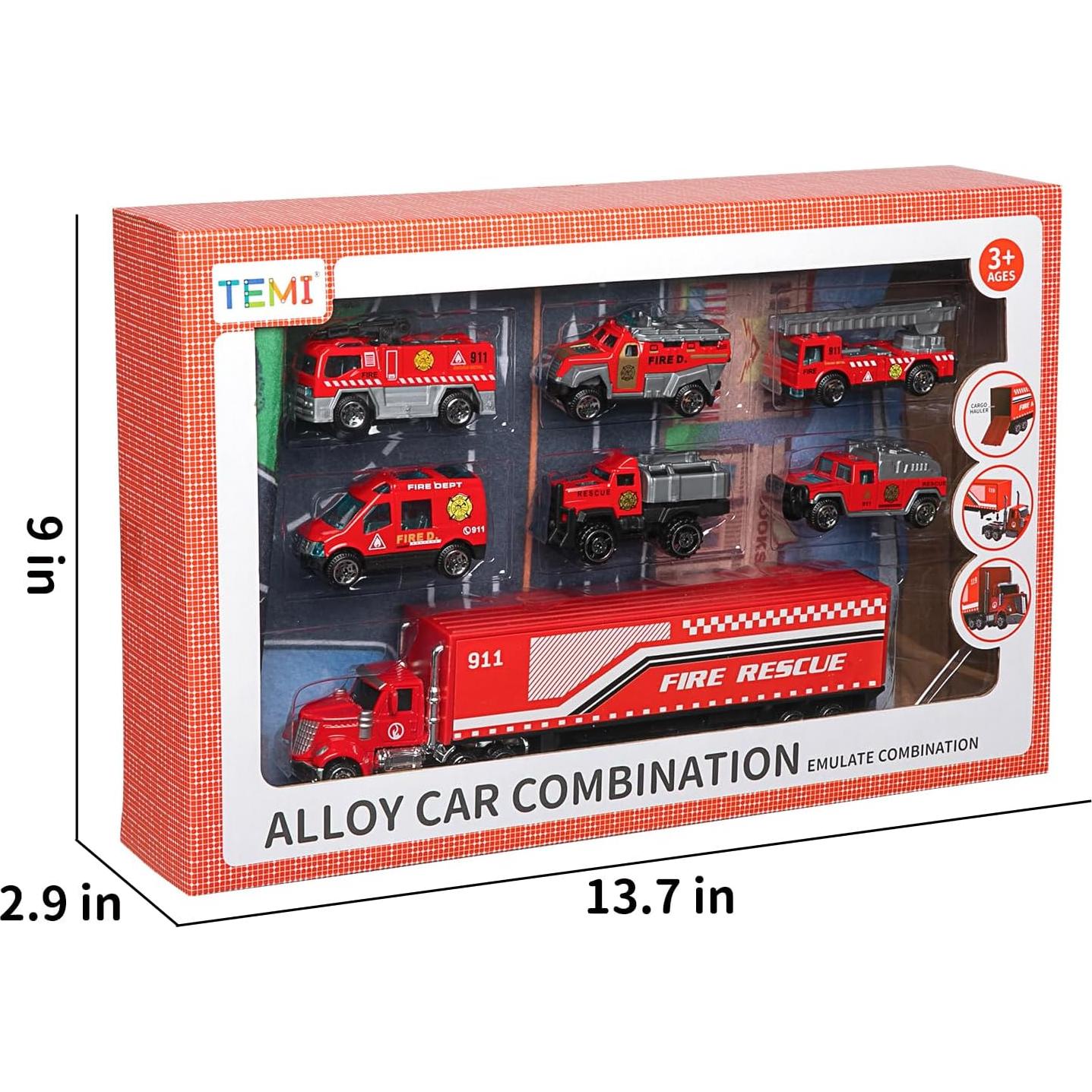 Conjunto de Juguetes de Rescate TEMI con Alfombrilla 81x68cm