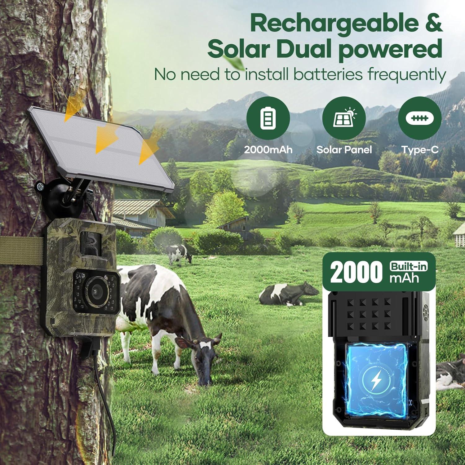 Cámara de Trail Solar Assark PH960W 48MP 1080P IP66