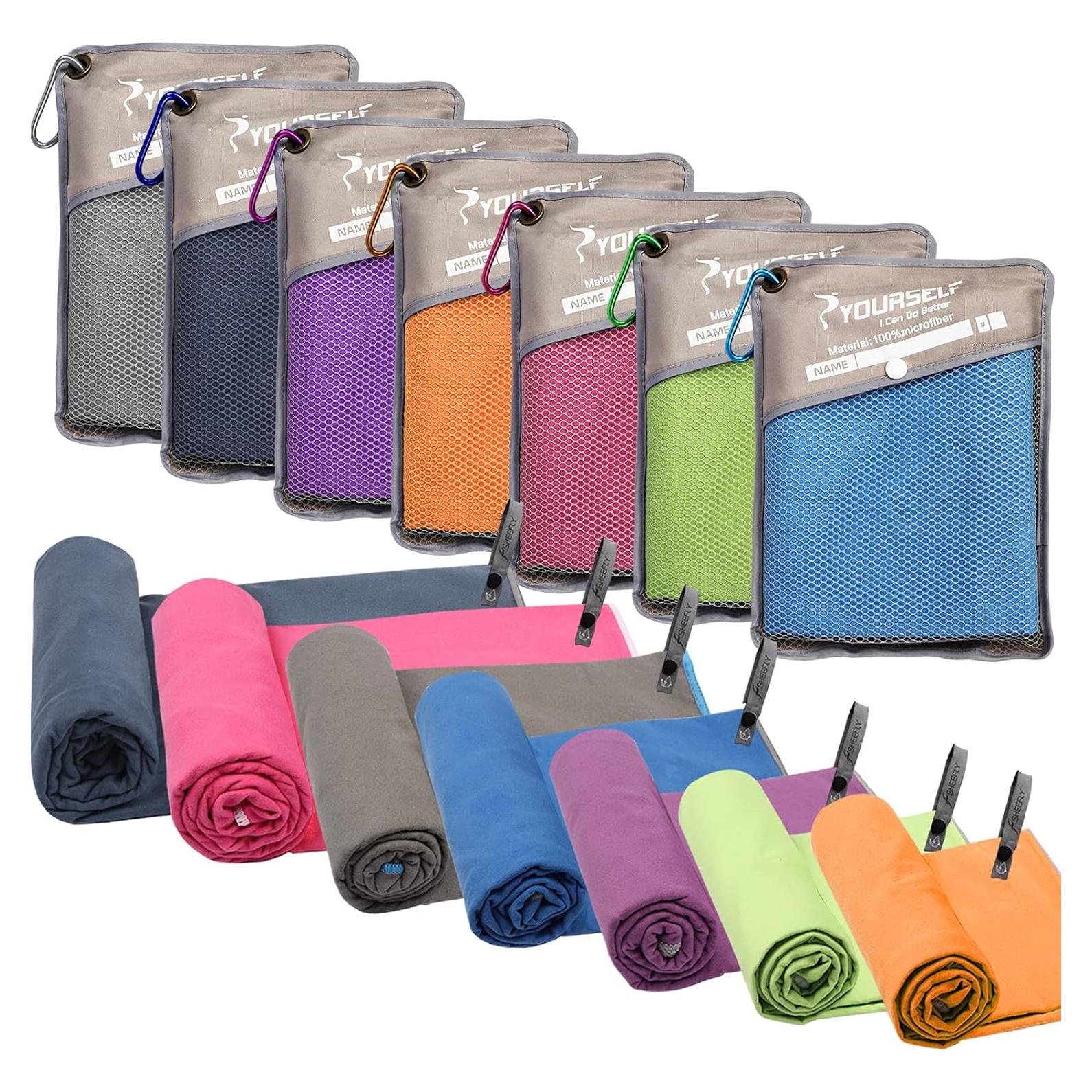 Toalla de Microfibra SYOURSELF 2 Pcs Secado Rápido 81x41cm