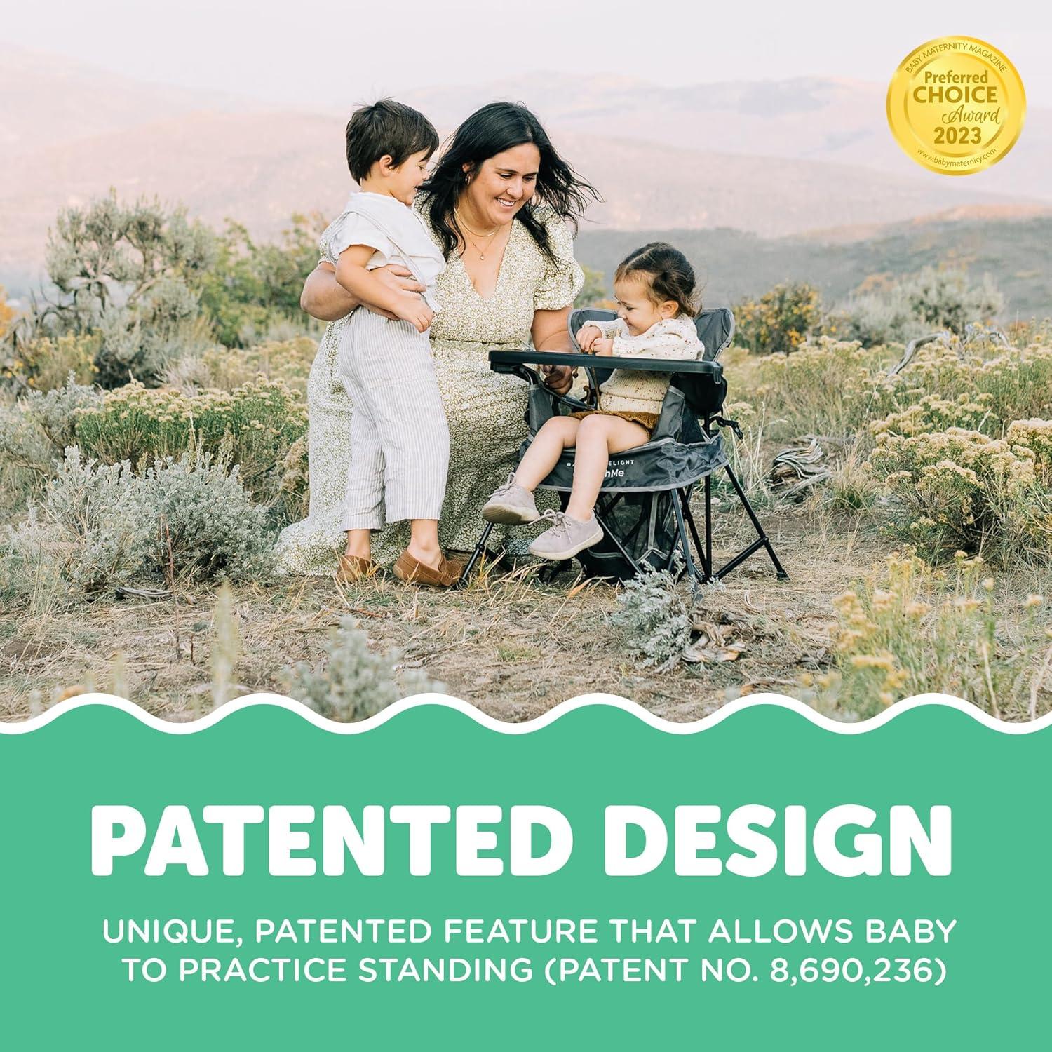 Silla Portátil Baby Delight Venture Gris con Capota Solar