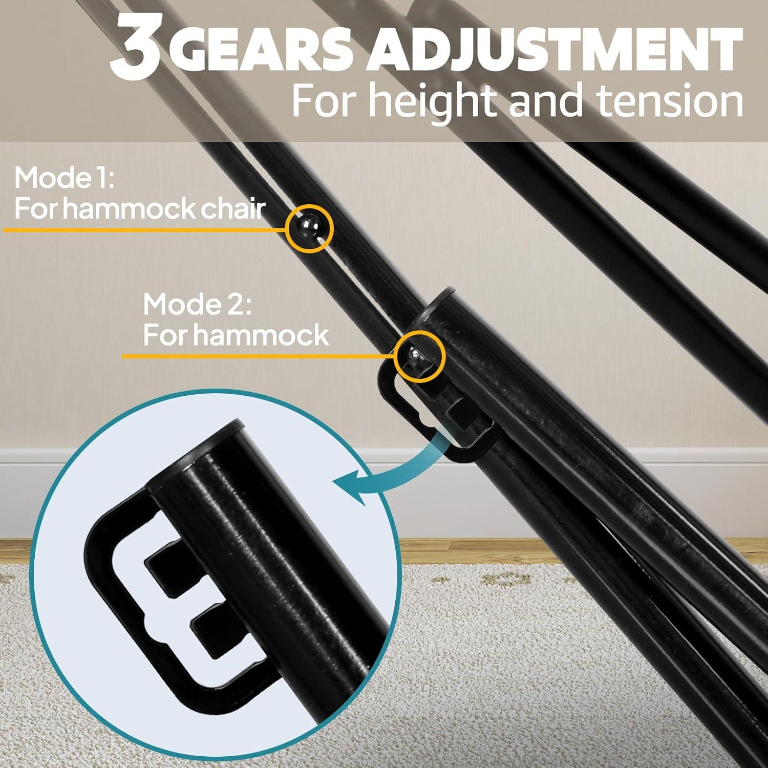 Hamaca y Silla Colgante Anyoo 2 en 1 con Soporte Plegable