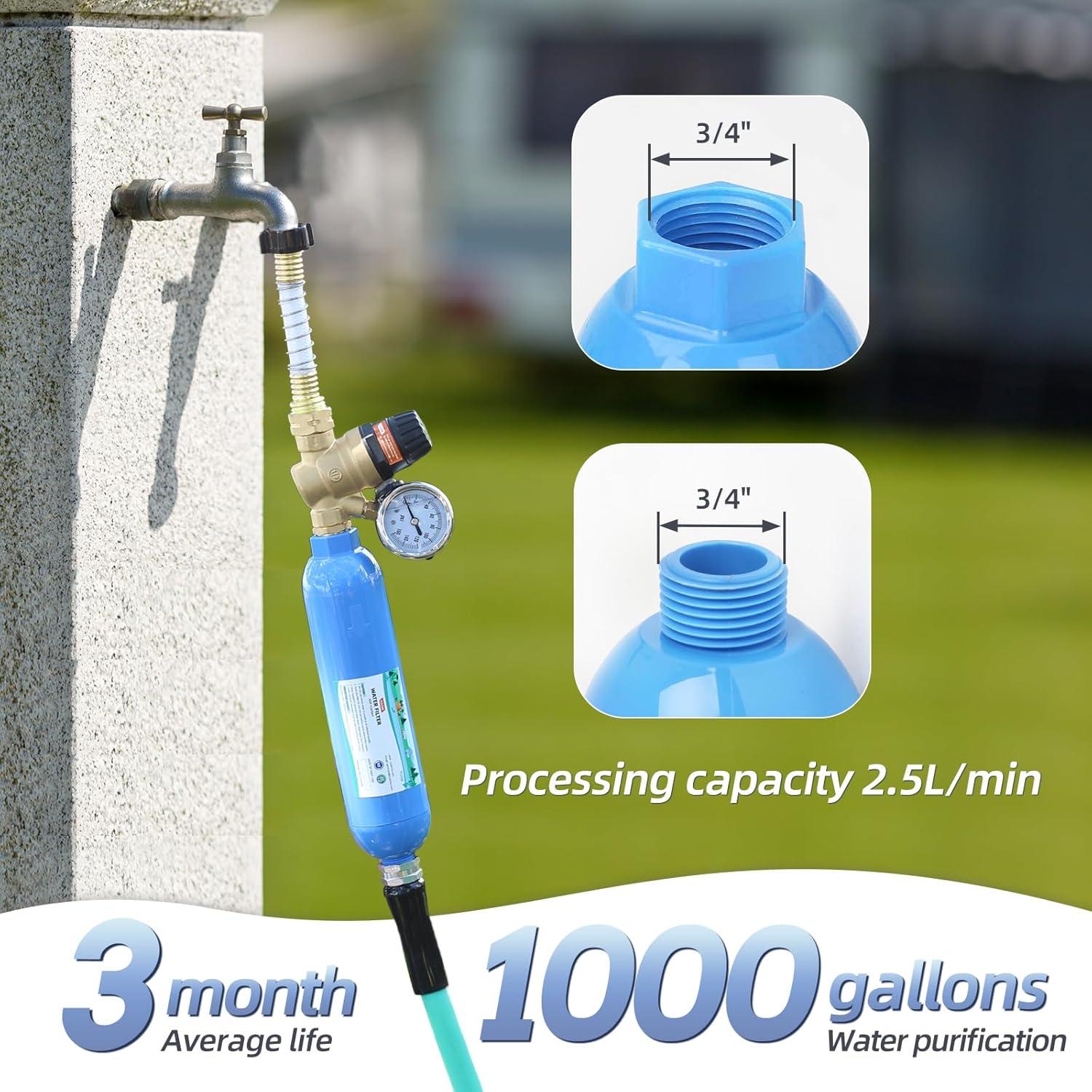 Filtro de Agua Inline OULEME para RV y Jardín - 2 Unidades