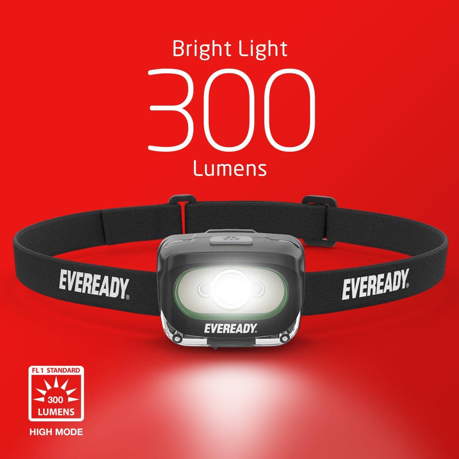 Linterna LED recargable Eveready 300 Lúmenes IPX4 negra