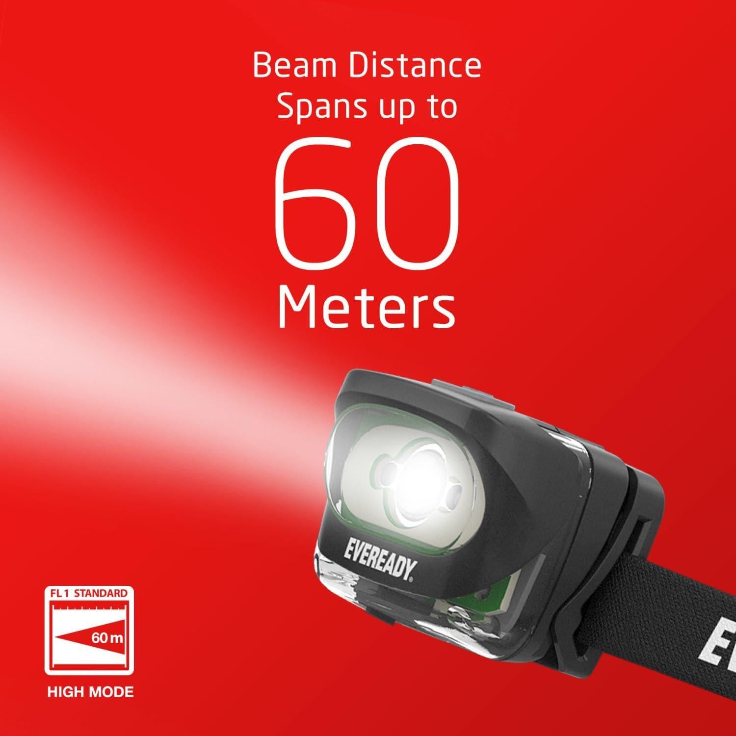 Linterna LED recargable Eveready 300 Lúmenes IPX4 negra