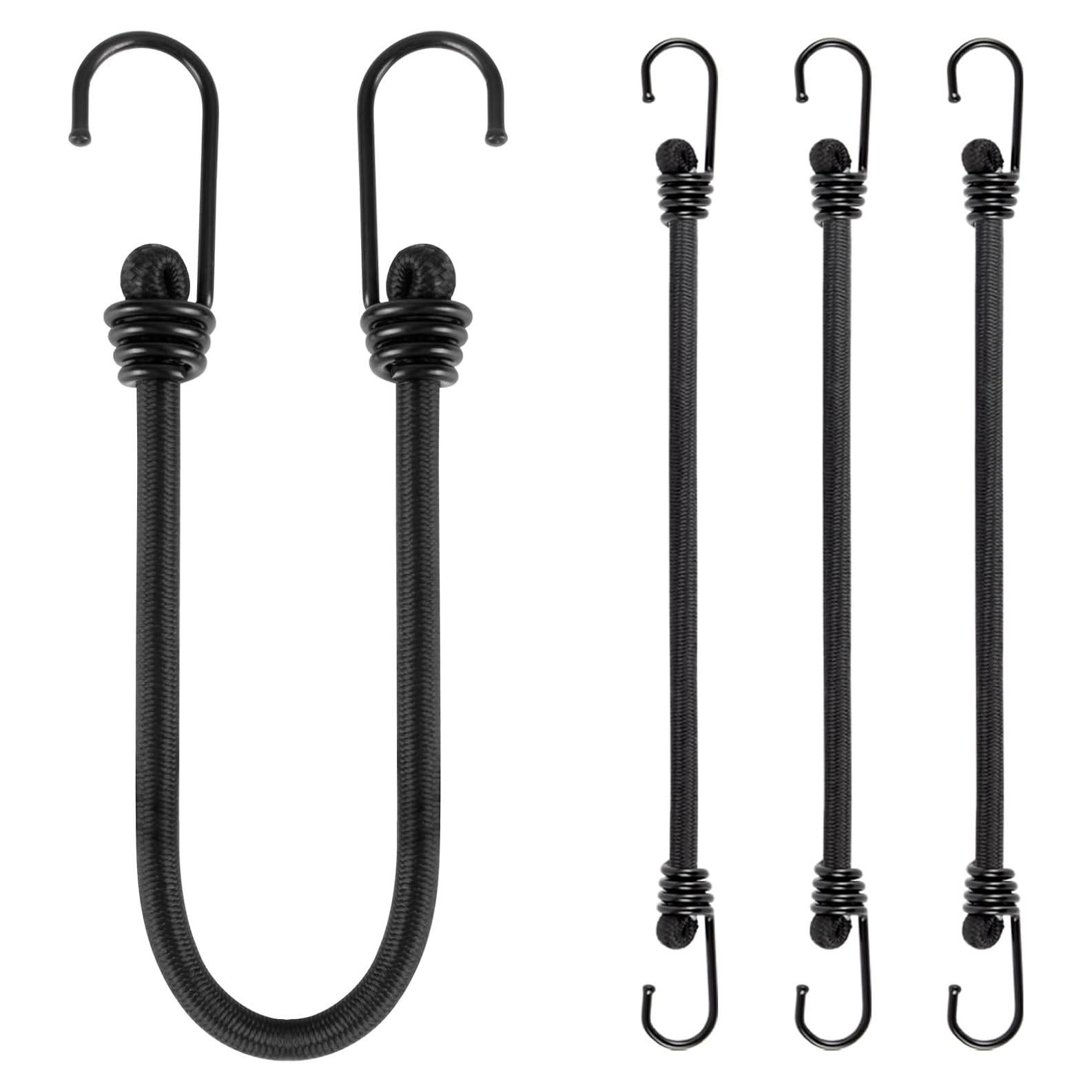 Cuerda elástica Kinzomor 30 cm con ganchos - Paquete de 4