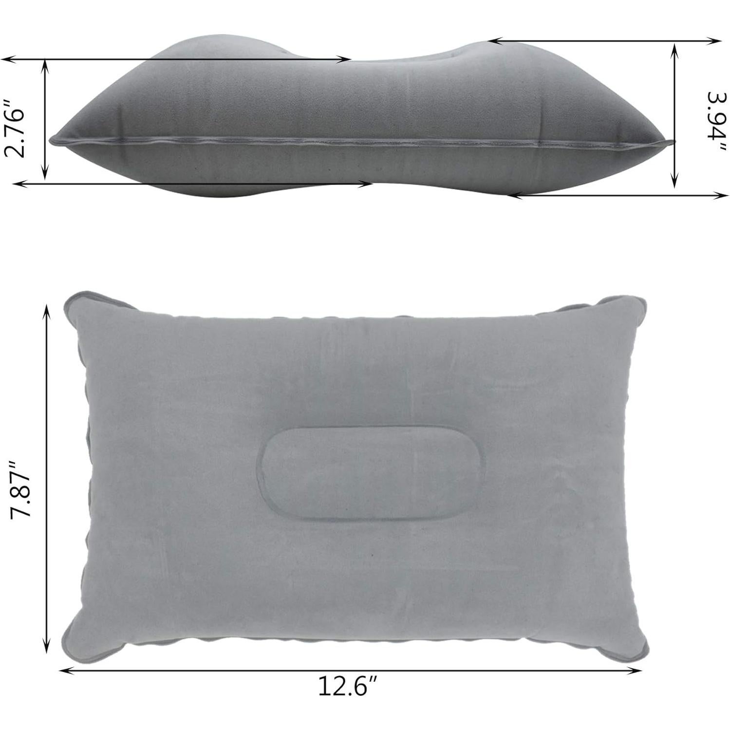 Paquete de 2 Almohadas Inflables LiXiongBao para Camping y Viajes