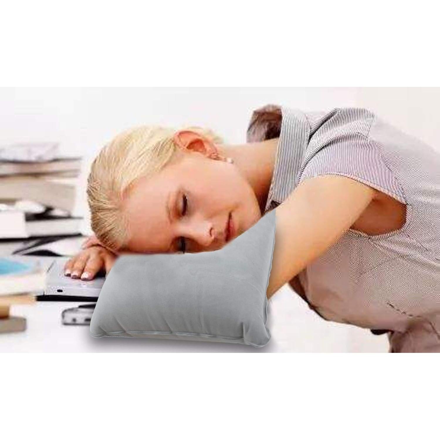 Paquete de 2 Almohadas Inflables LiXiongBao para Camping y Viajes