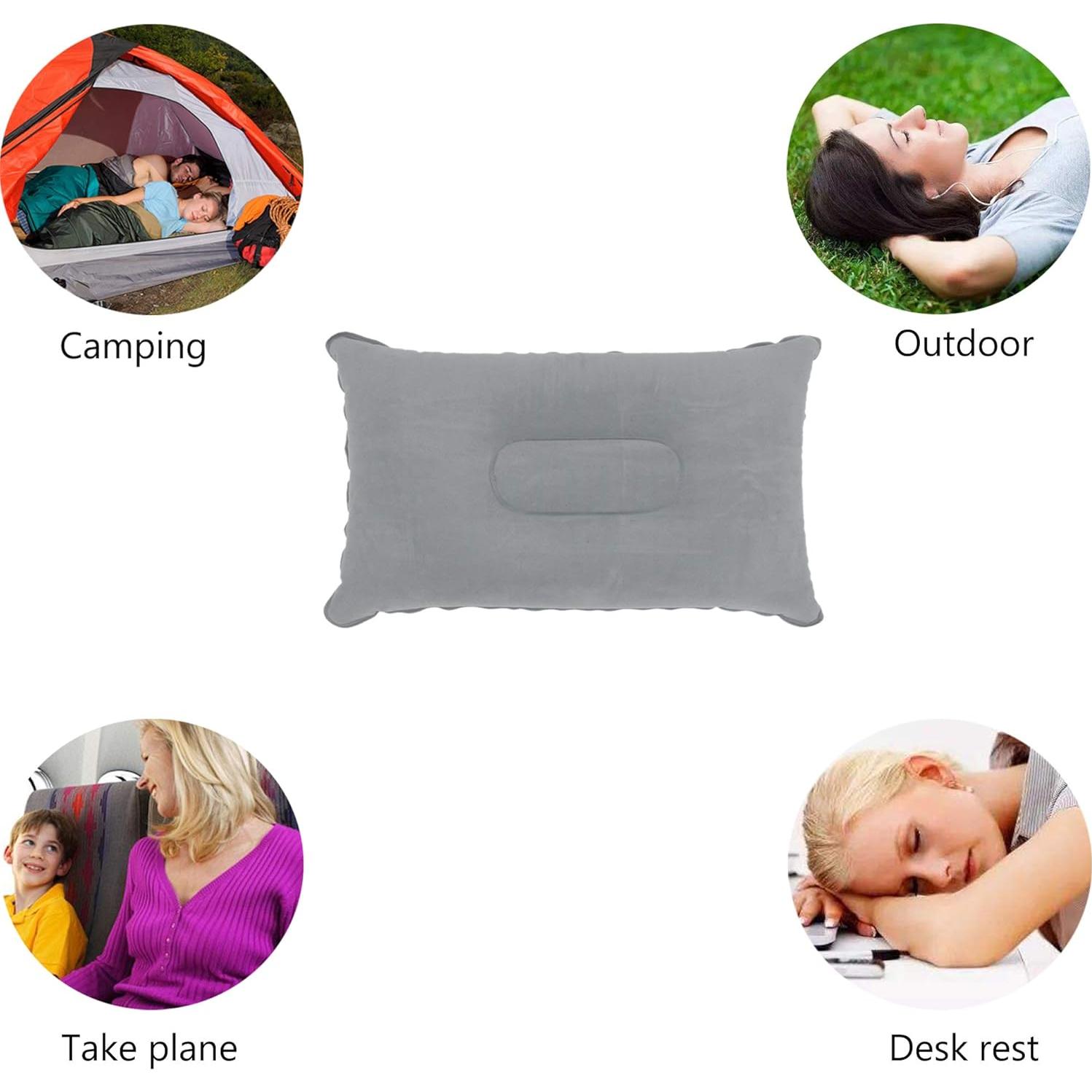 Paquete de 2 Almohadas Inflables LiXiongBao para Camping y Viajes