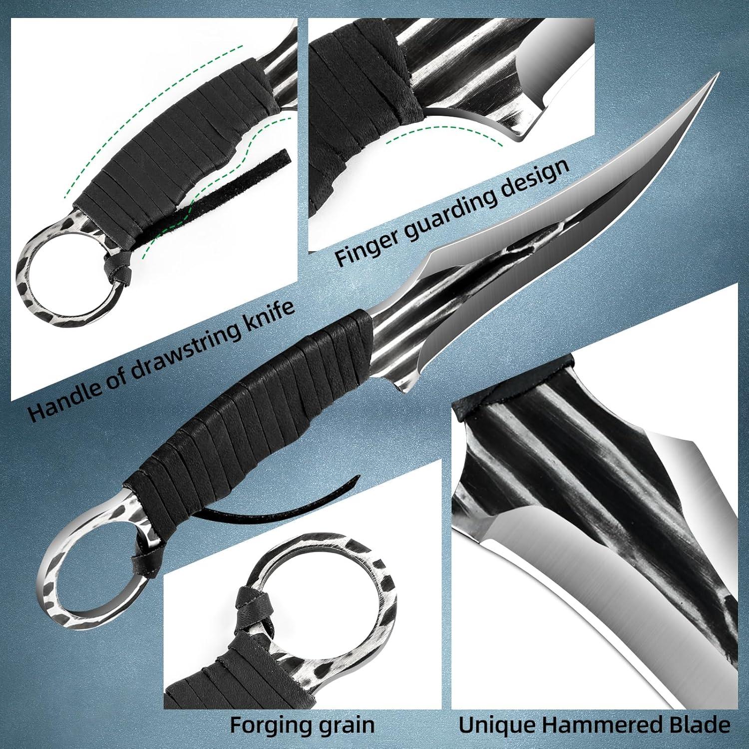 Juego de Cuchillos de Caza Zarfand - 2 Piezas, Acero Inoxidable